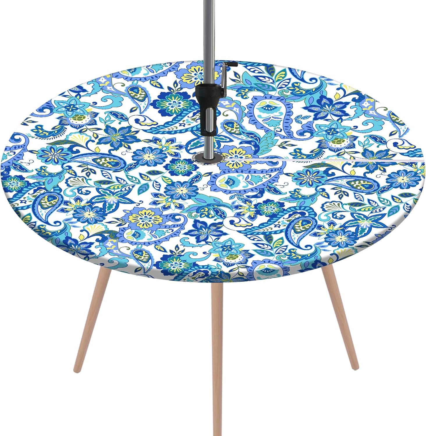 Vaukki Waterproof Zippered Tablecloth for 36-44 Inch Round Tables