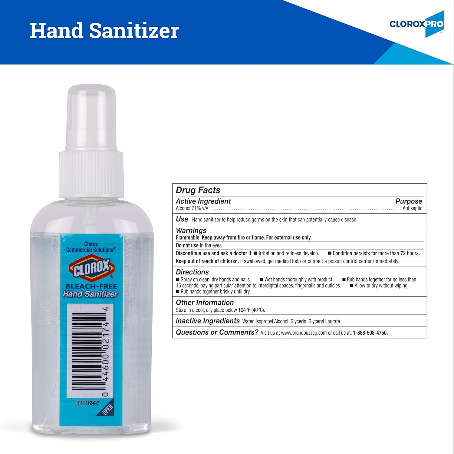 Clorox Commercial Solutions Hand Sanitizer Spray 24 Count