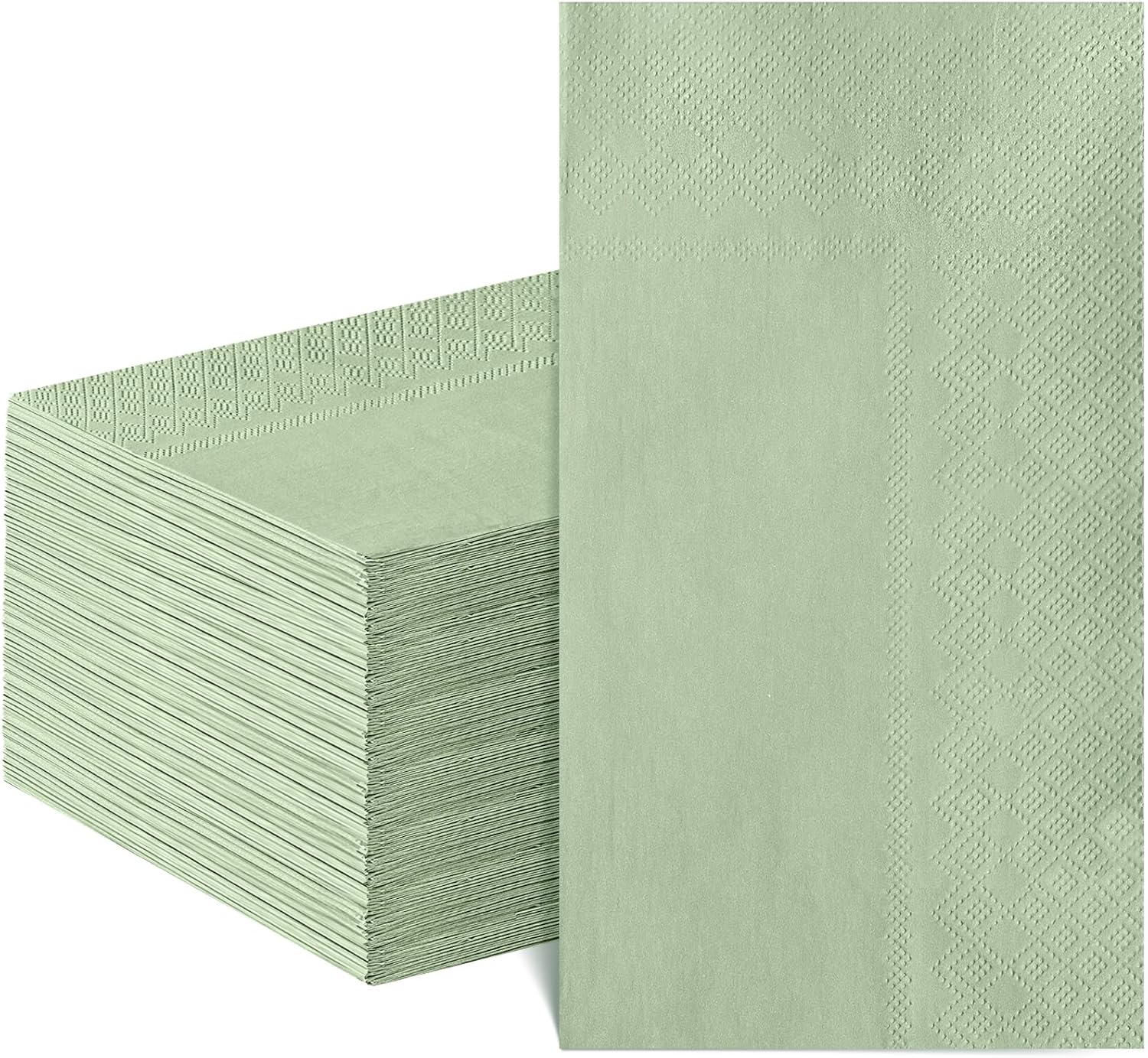 60 Pcs Sage Green Disposable Napkins for Home and Events