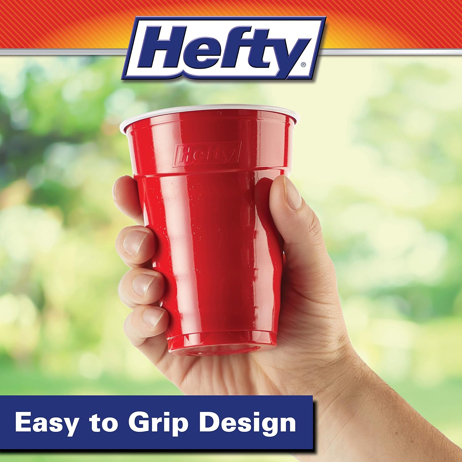 Hefty Party On Red Plastic Cups 50 Count 18 Ounce