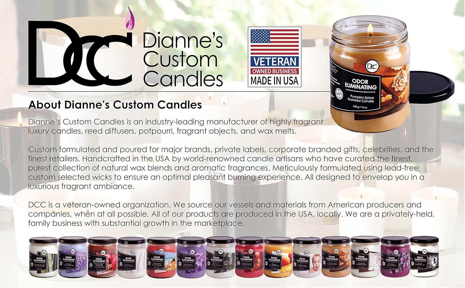 Bamboo Odor Eliminating Highly Fragranced Candle