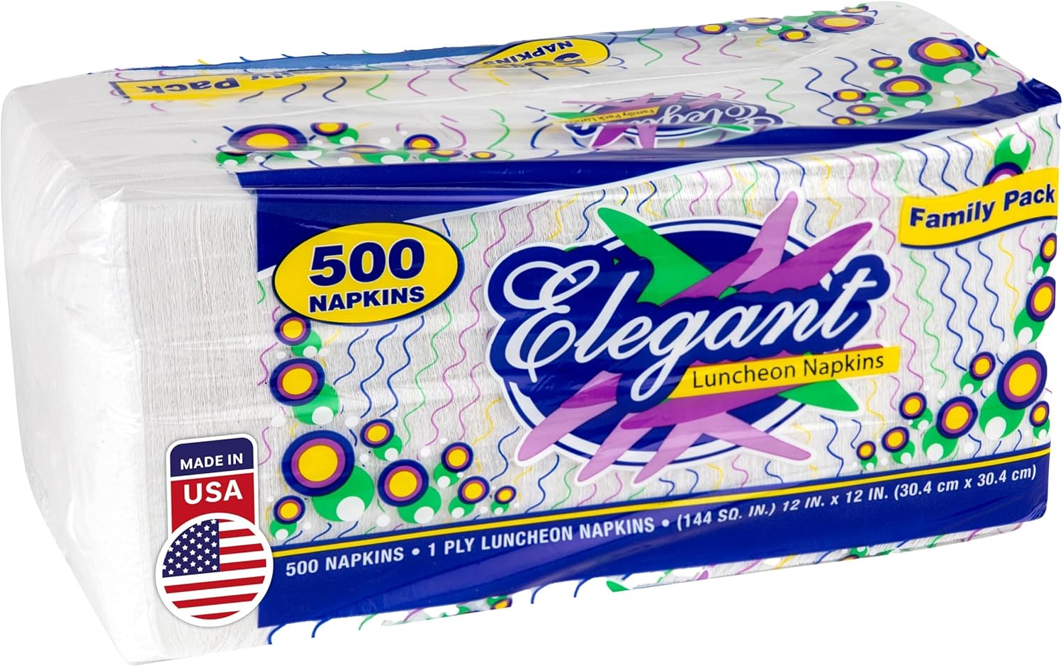 Stock Your Home 12 Inch Disposable Napkins 500 Pack