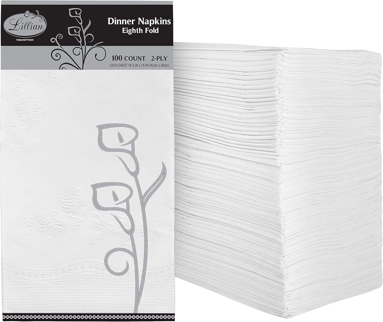 Premium White Napkins 100 Count Value Pack