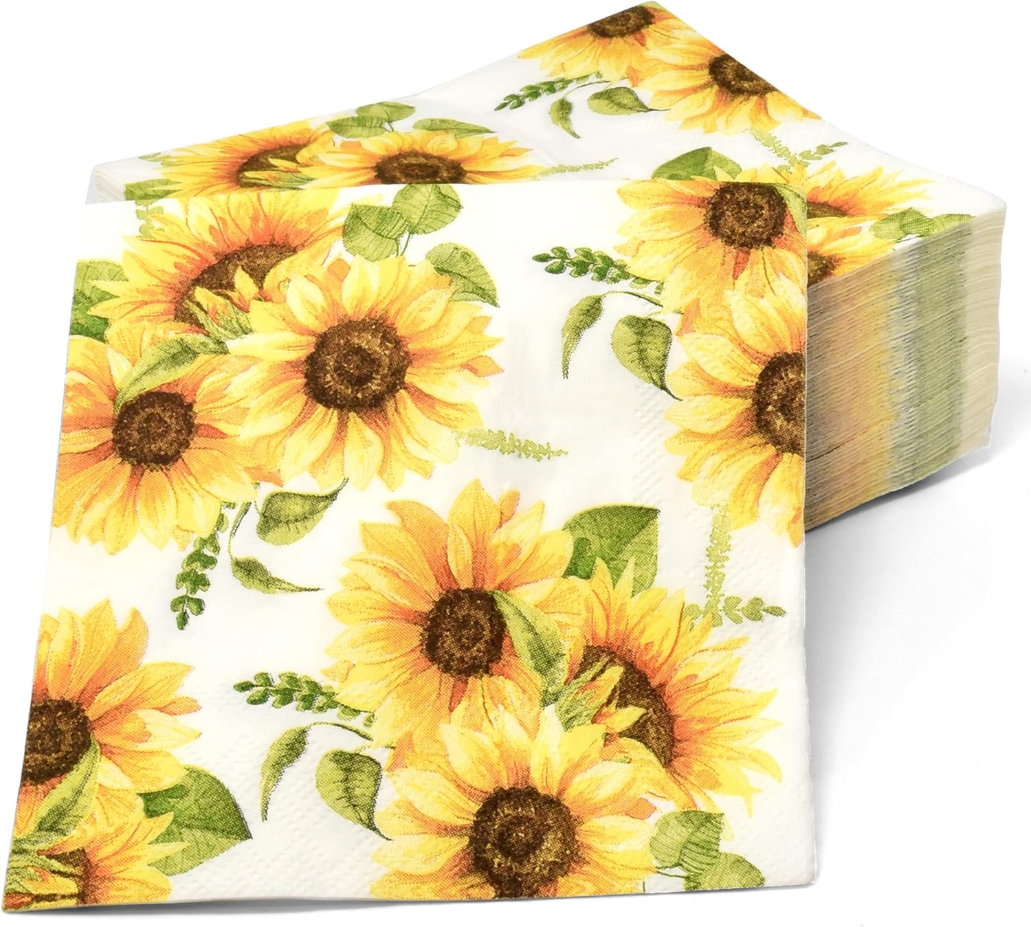 Gift Boutique 100 Sunflower Floral Napkins 3 Ply