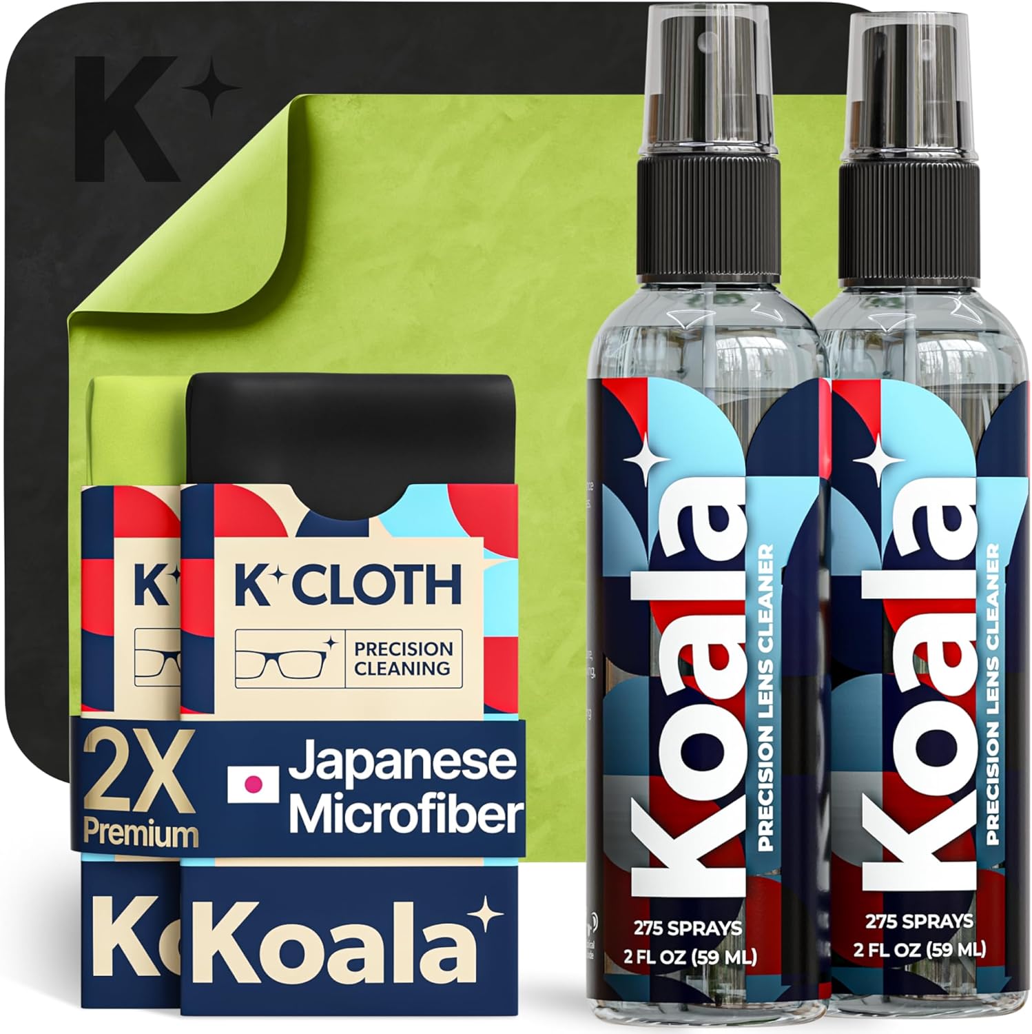 Koala Eyeglass Lens Cleaner Spray Kit 4 Piece Set