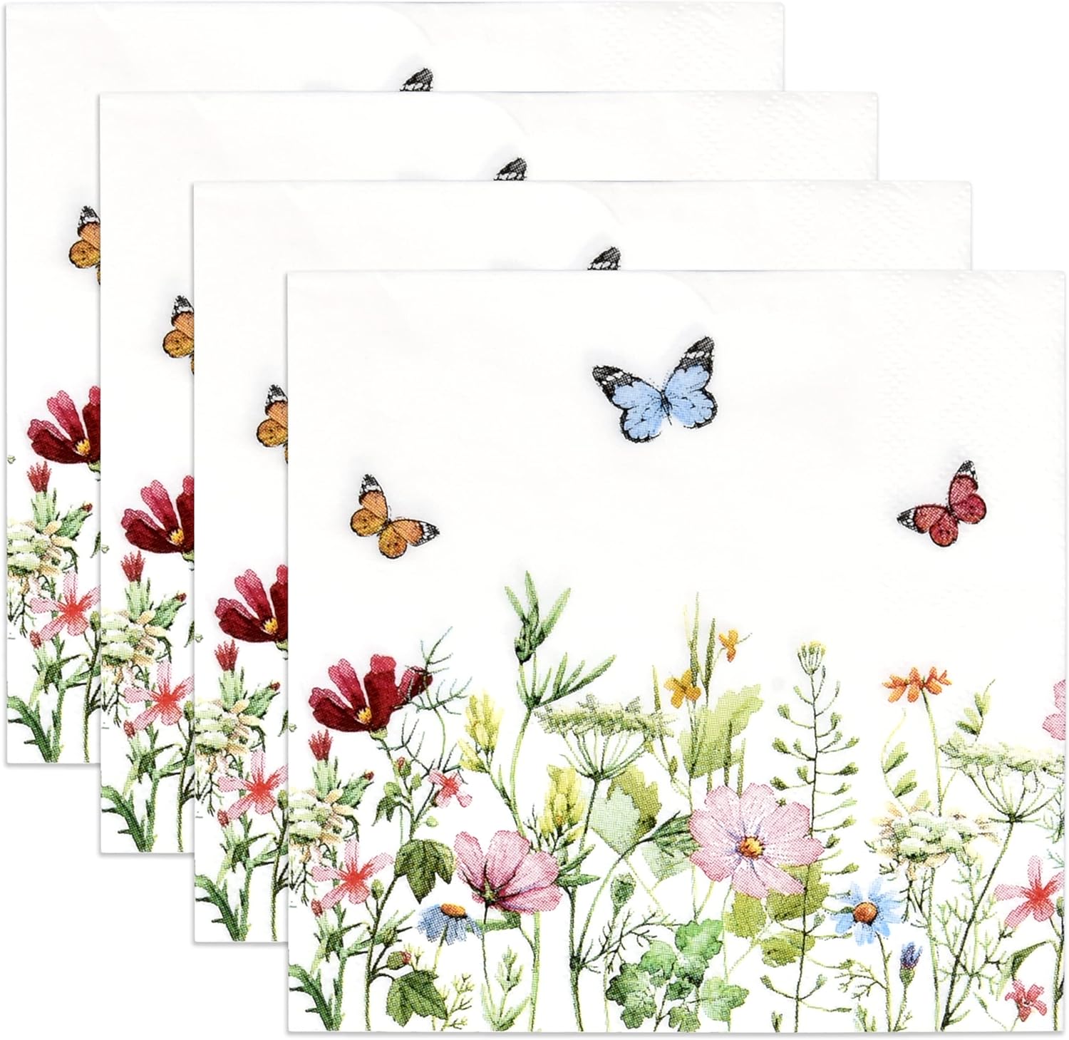 Gift Boutique 100 Pcs Floral Cocktail Napkins