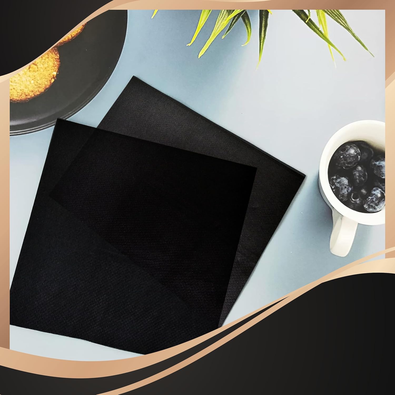 Perfect Stix 2 Ply Black Napkins 100 Count