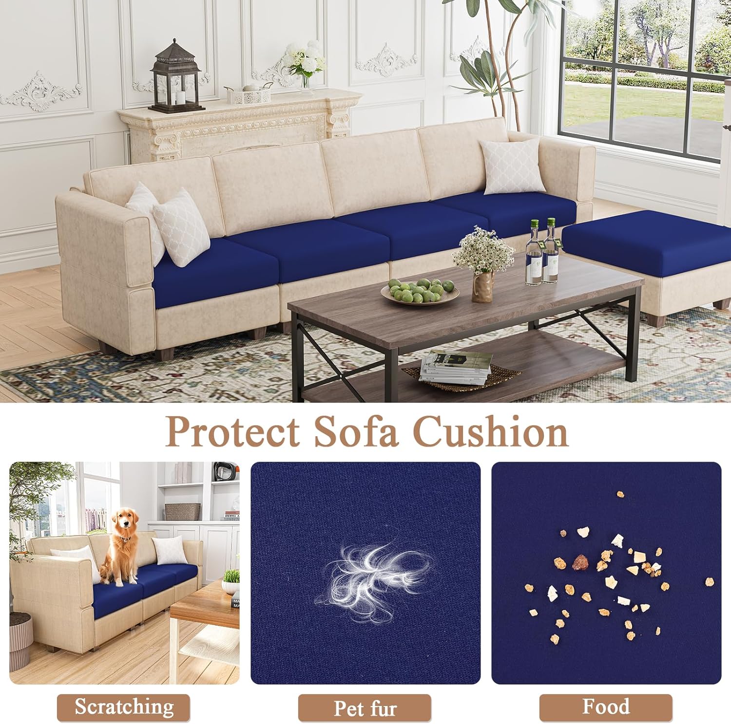 UArtlines 8Pcs Stretch Cushion Covers Replacement