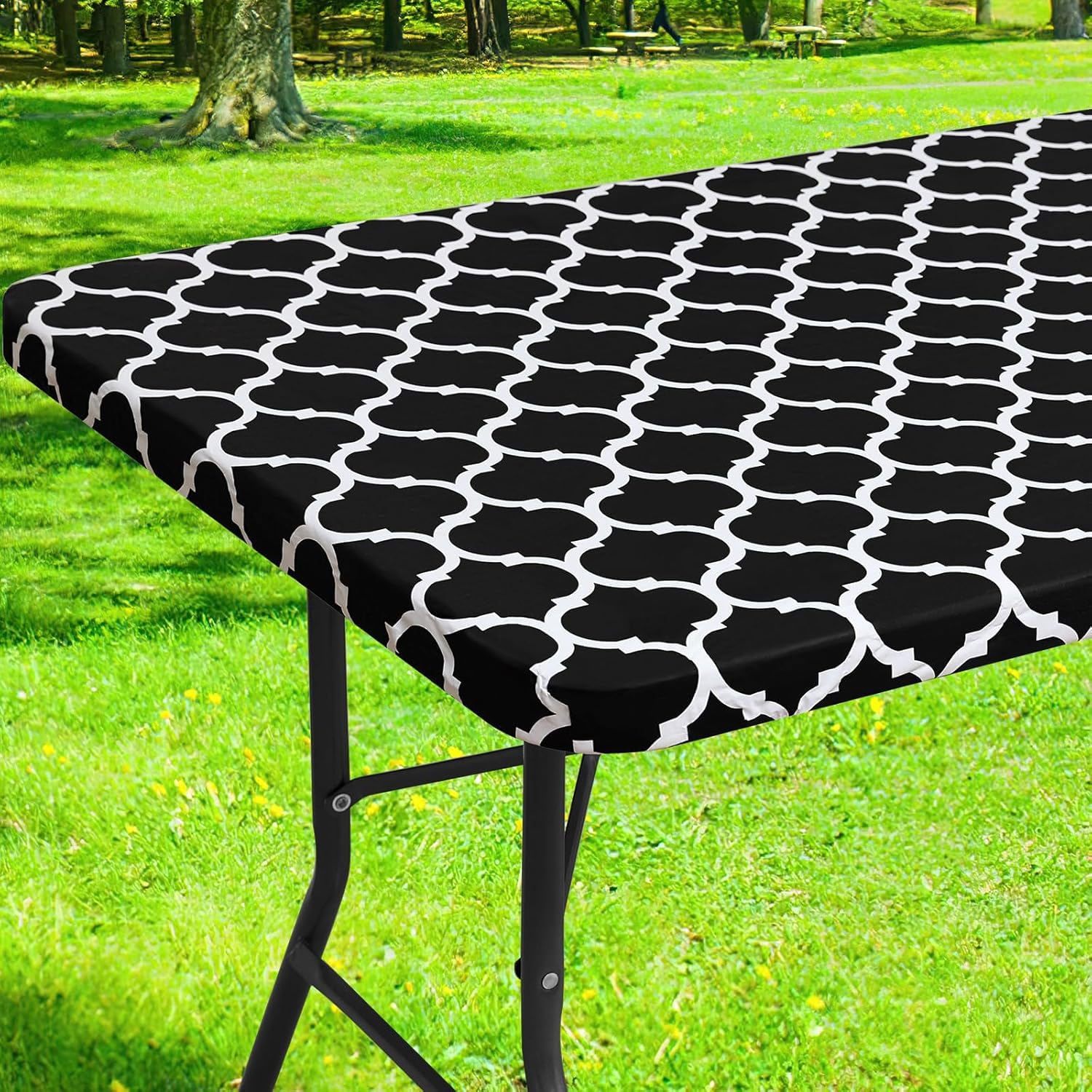 Smiry Rectangle Picnic Table Cover 36x60 Inches Black