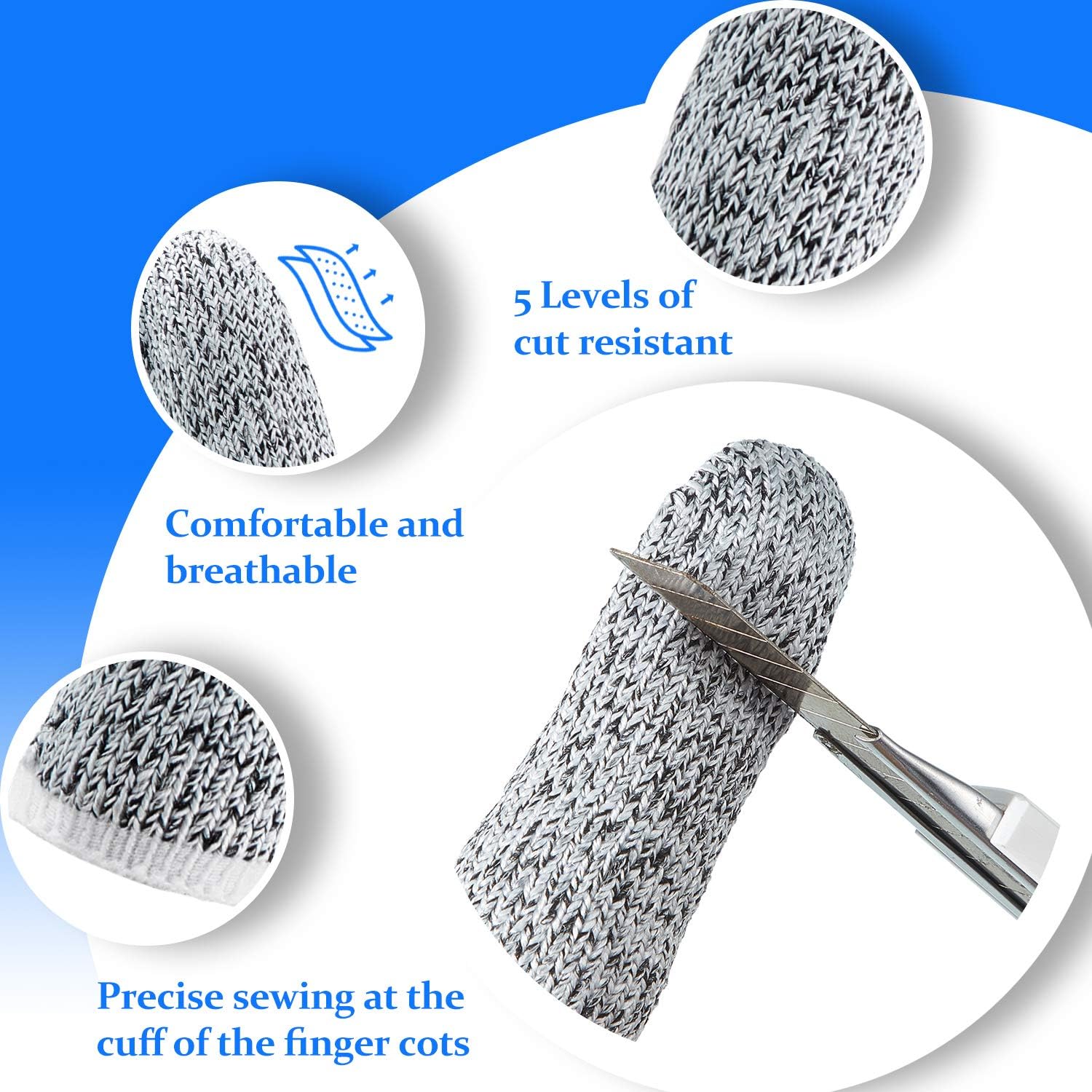 Honoson 40 Piece Cut Resistant Finger Cots for Kitchen and Sculpting
