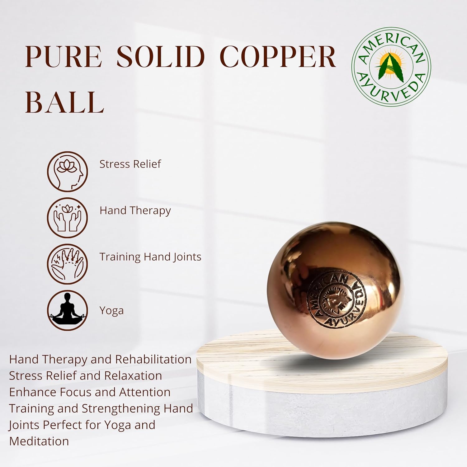 Pure Copper Energy Ball for Meditation and Grounding
