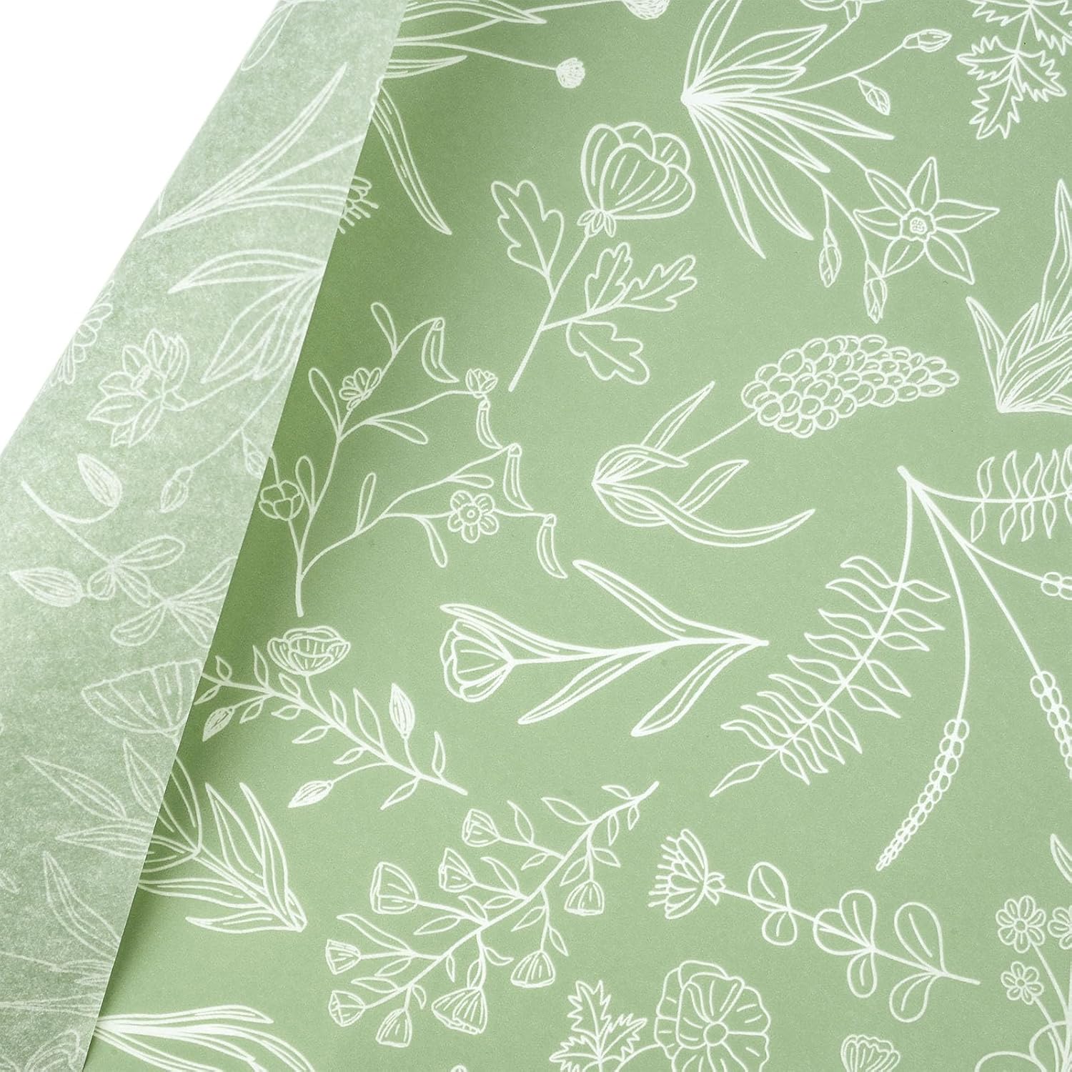 Bolsome 100 Sheets Wildflowers Tissue Paper for Boho Decor