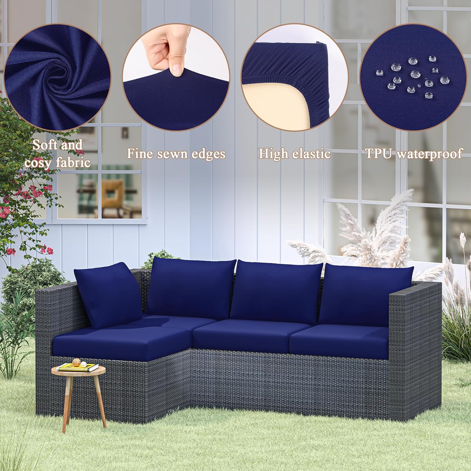 UArtlines 8Pcs Stretch Cushion Covers Replacement