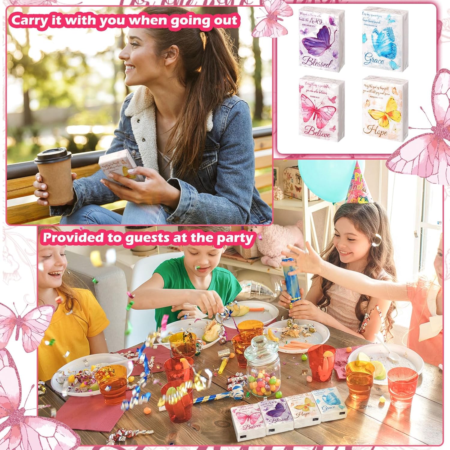 Seajan 120 Pack Christian Travel Tissues 3 Ply