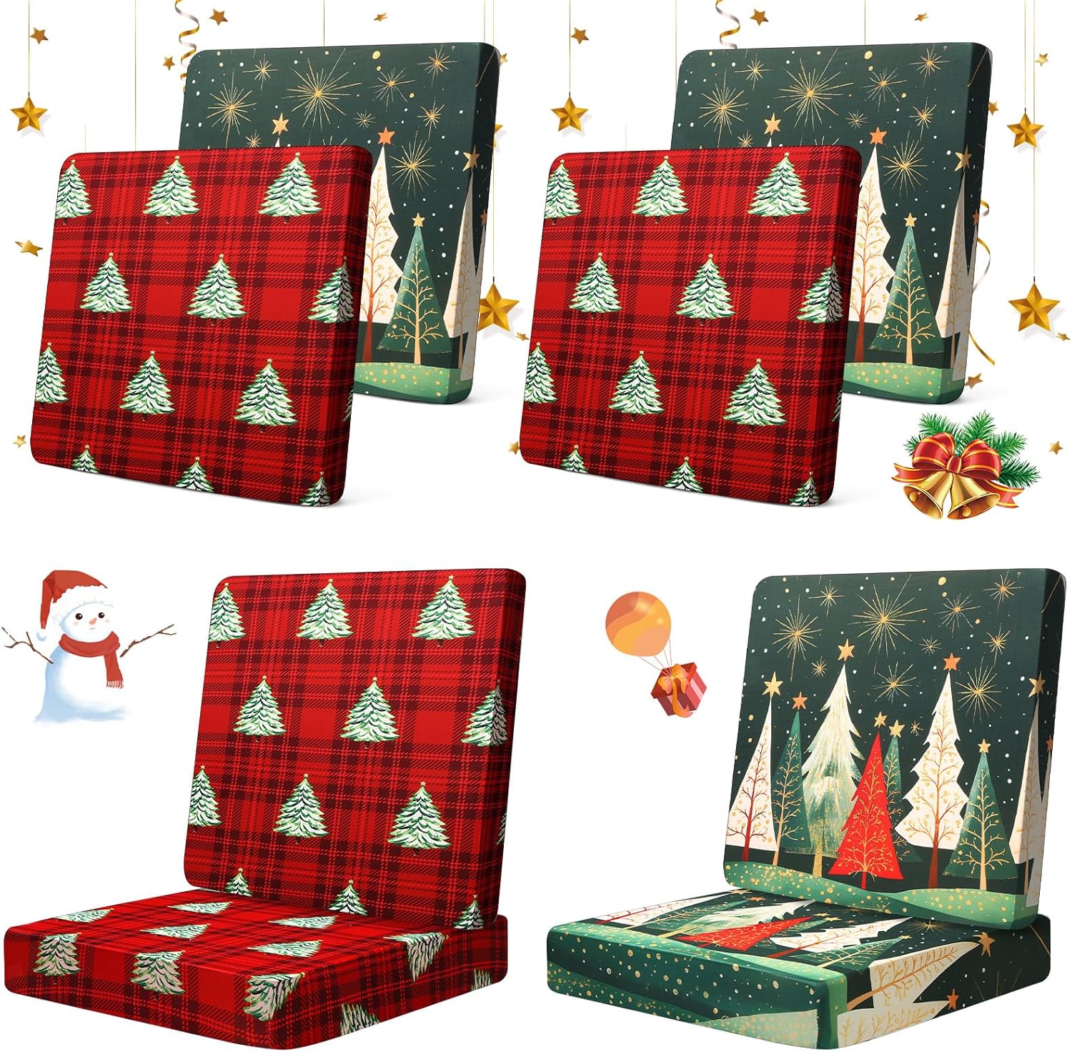 8Pcs Outdoor Cushion Covers Set for Sofa Chair and Patio