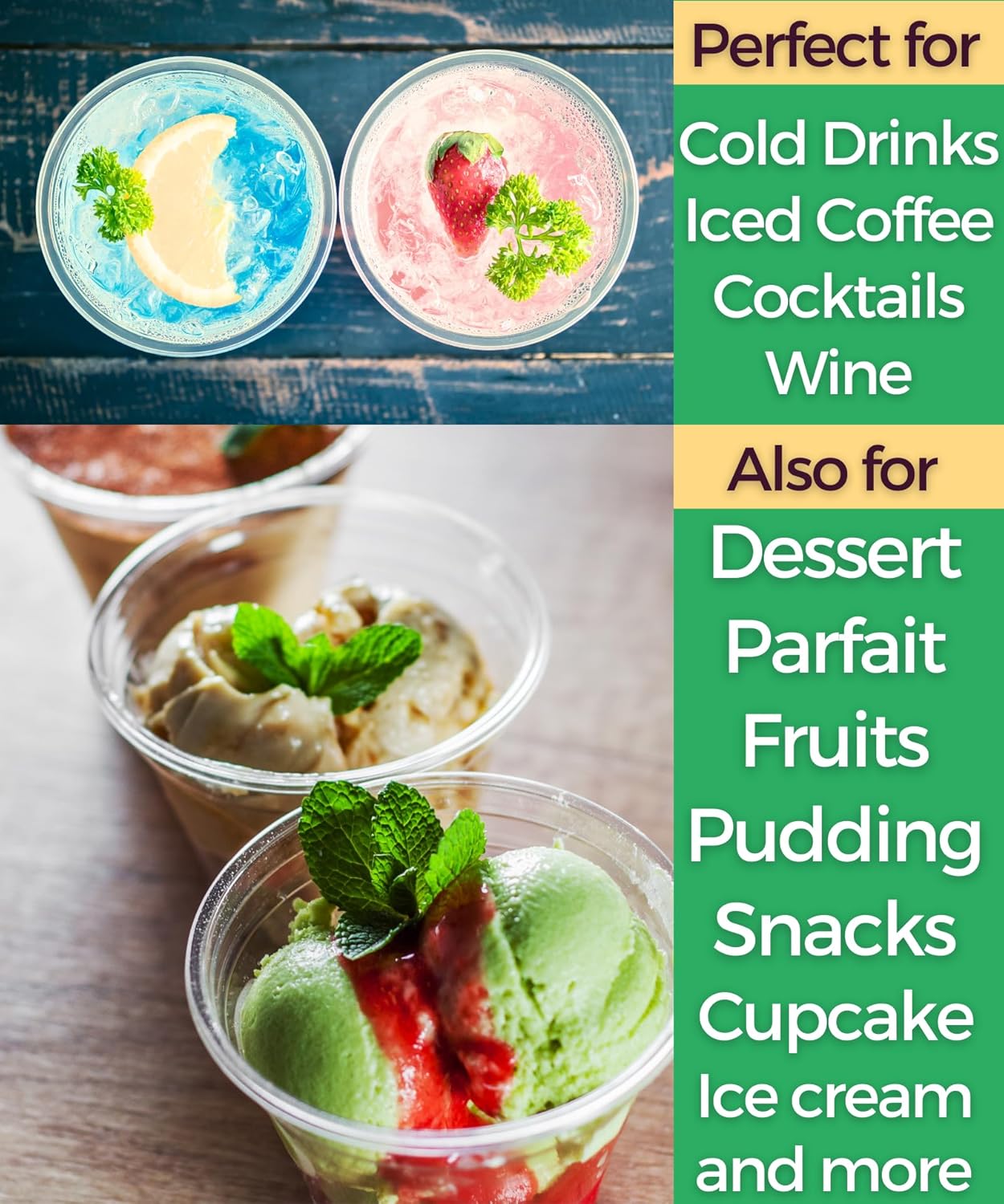 Aatriet 40 Pack 9 Oz Clear Plastic Cups for Parties and Events
