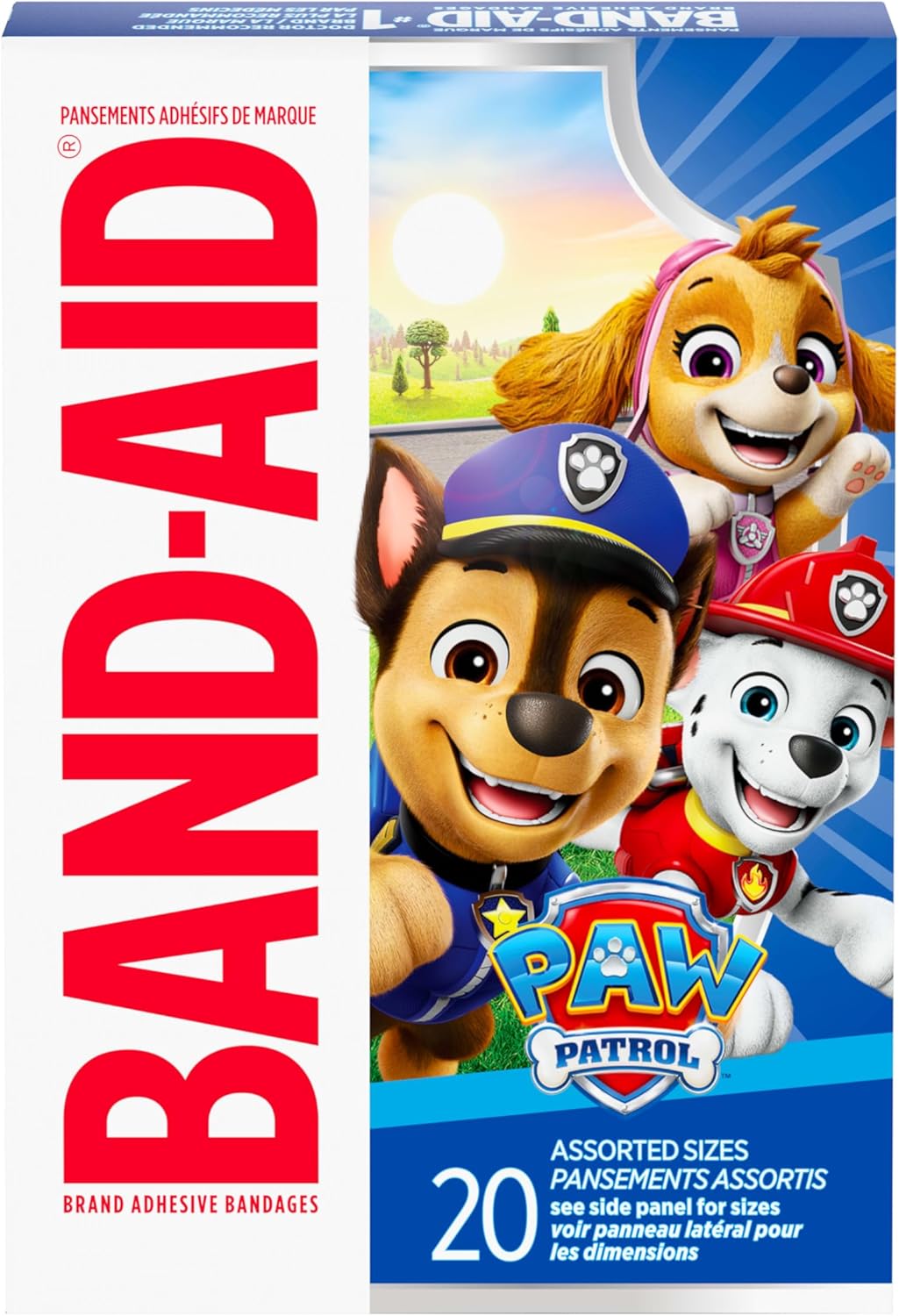 Band-Aid Sterile Adhesive Bandages with Paw Patrol Characters 20 Count