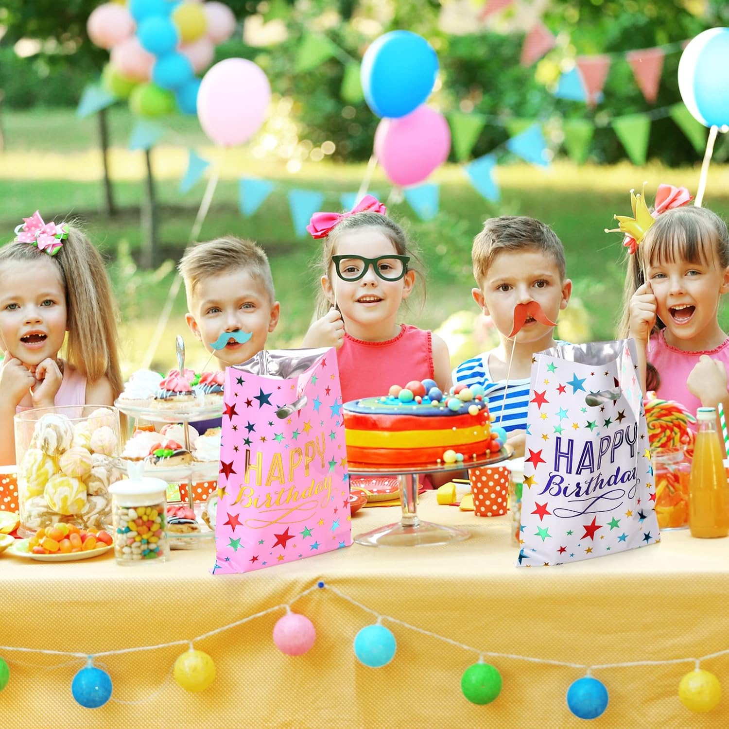 67 x 98inch Happy Birthday Gift Bags 40 PCS B Style