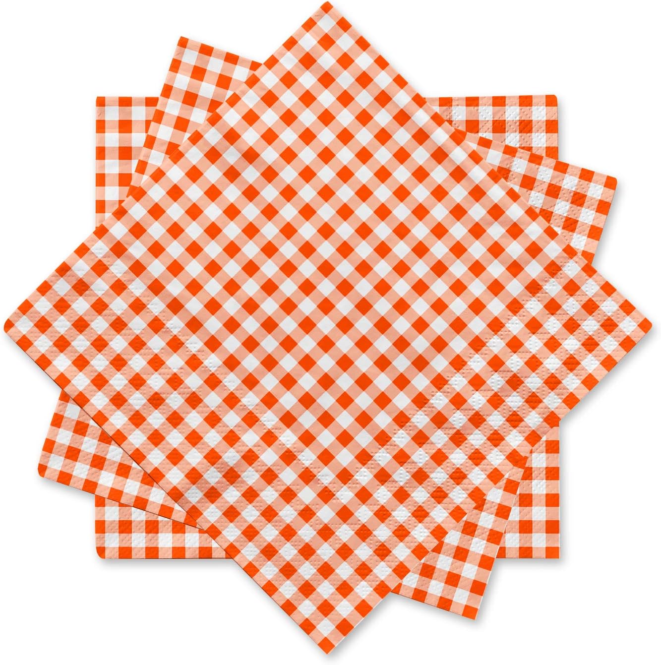 Gatherfun 3-Ply Gingham Napkins 50 Pack 65X65 In
