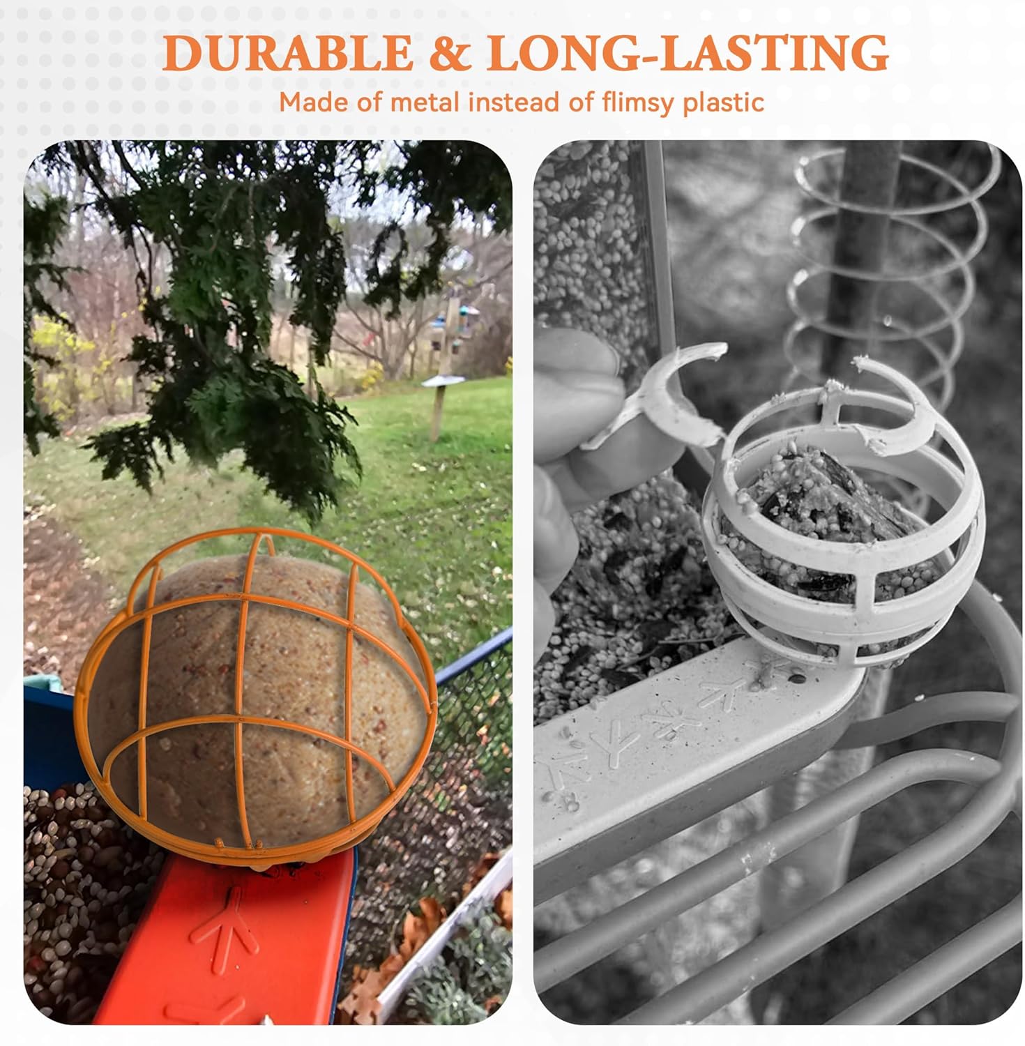 ZIRKOZIR Metal Suet Ball Holder for Bird Buddy