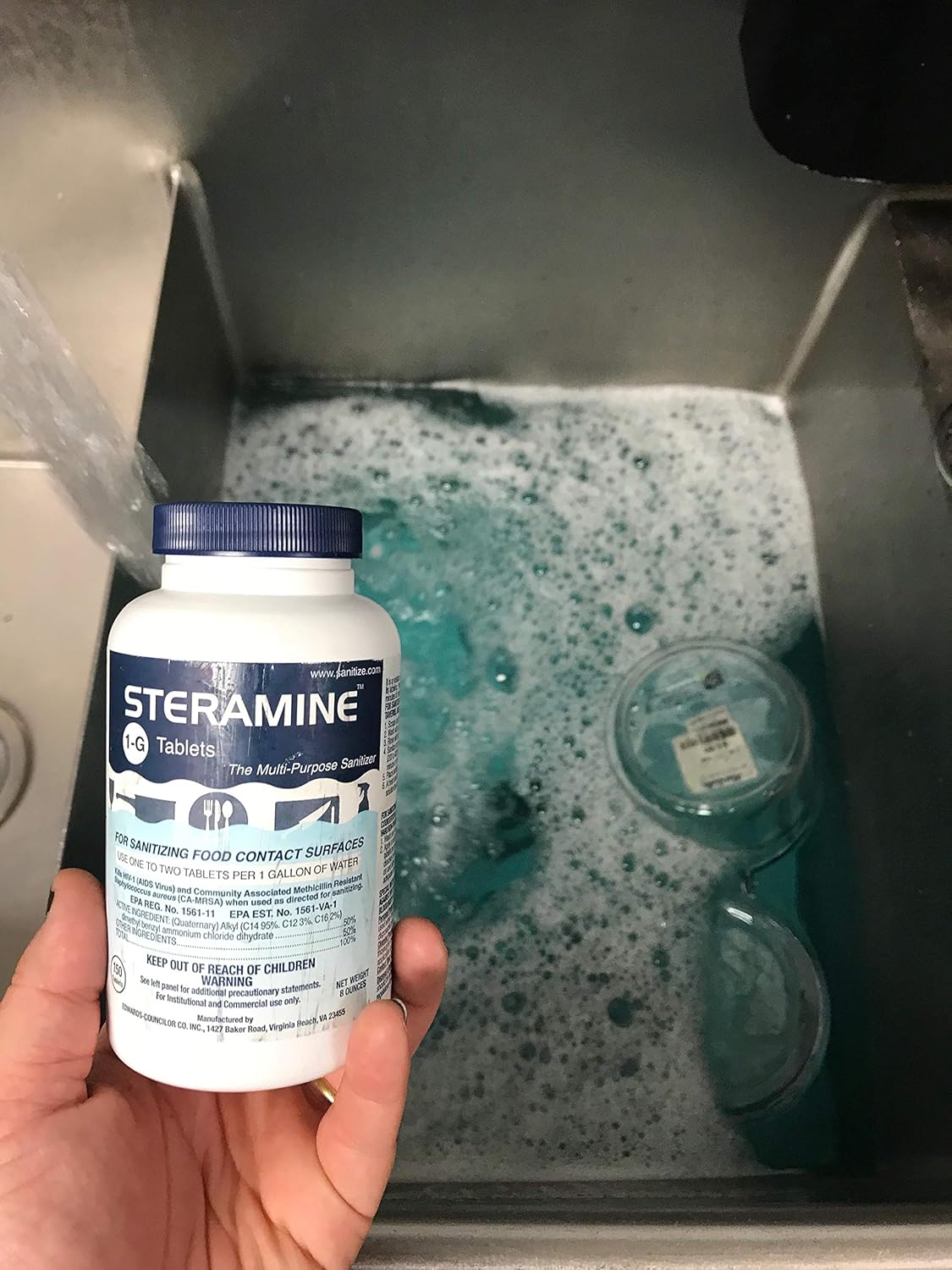 Steramine 6-Pack Sanitizing Tablets with Test Strips