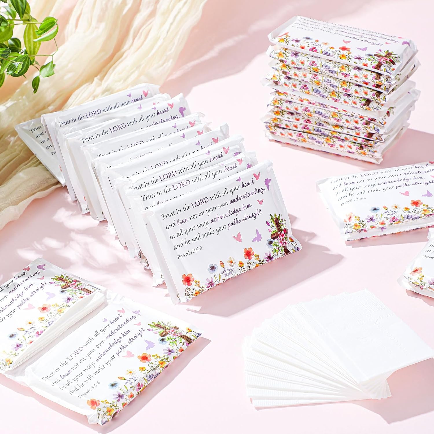 Sinmoe 60 Pack Inspirational Pocket Tissues