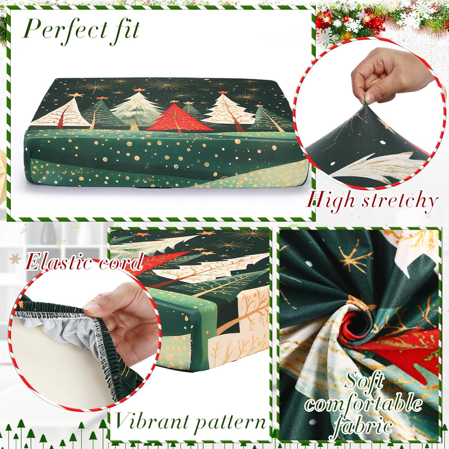 8Pcs Outdoor Cushion Covers Set for Sofa Chair and Patio