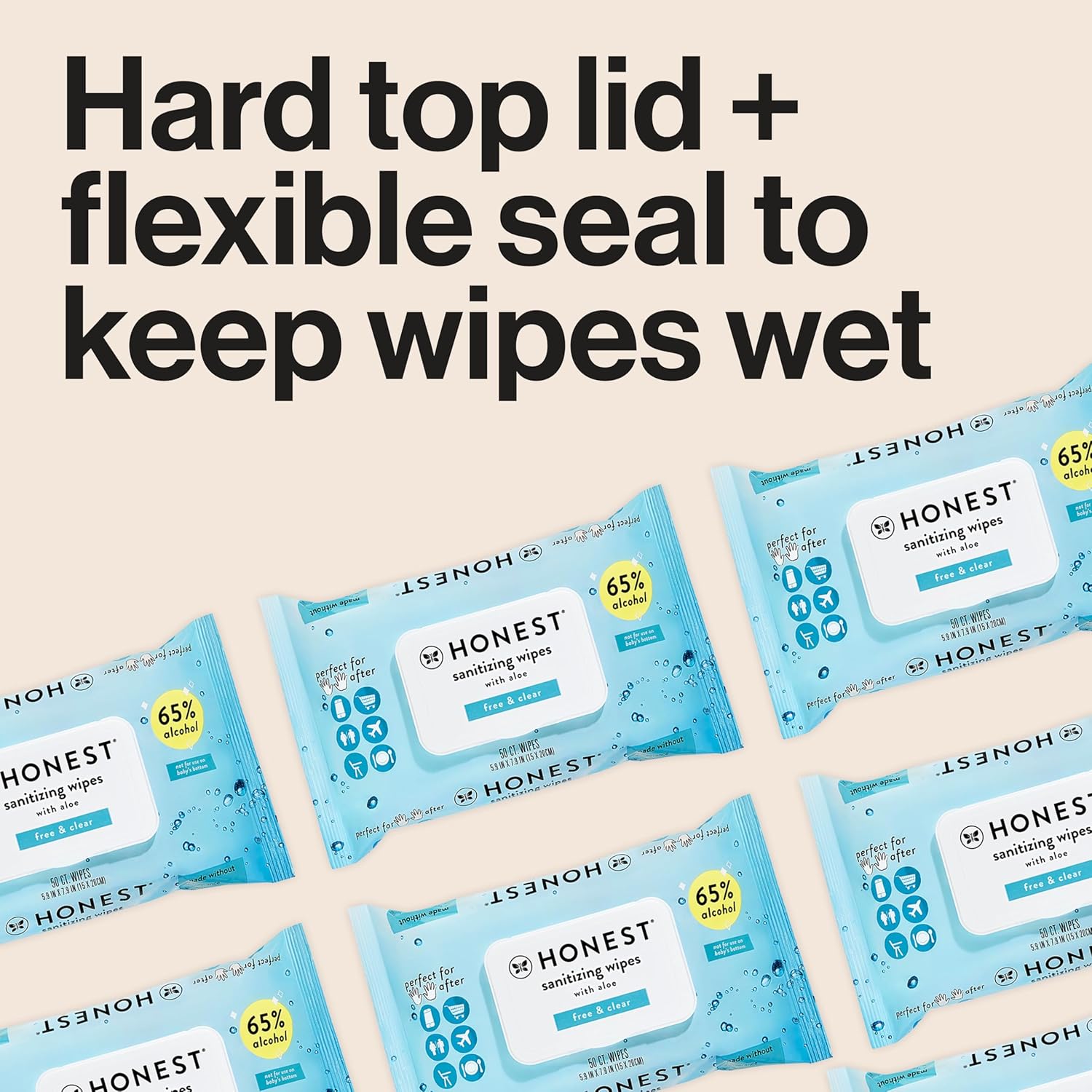 The Honest Company Fragrance Free Alcohol Wipes 150 Count