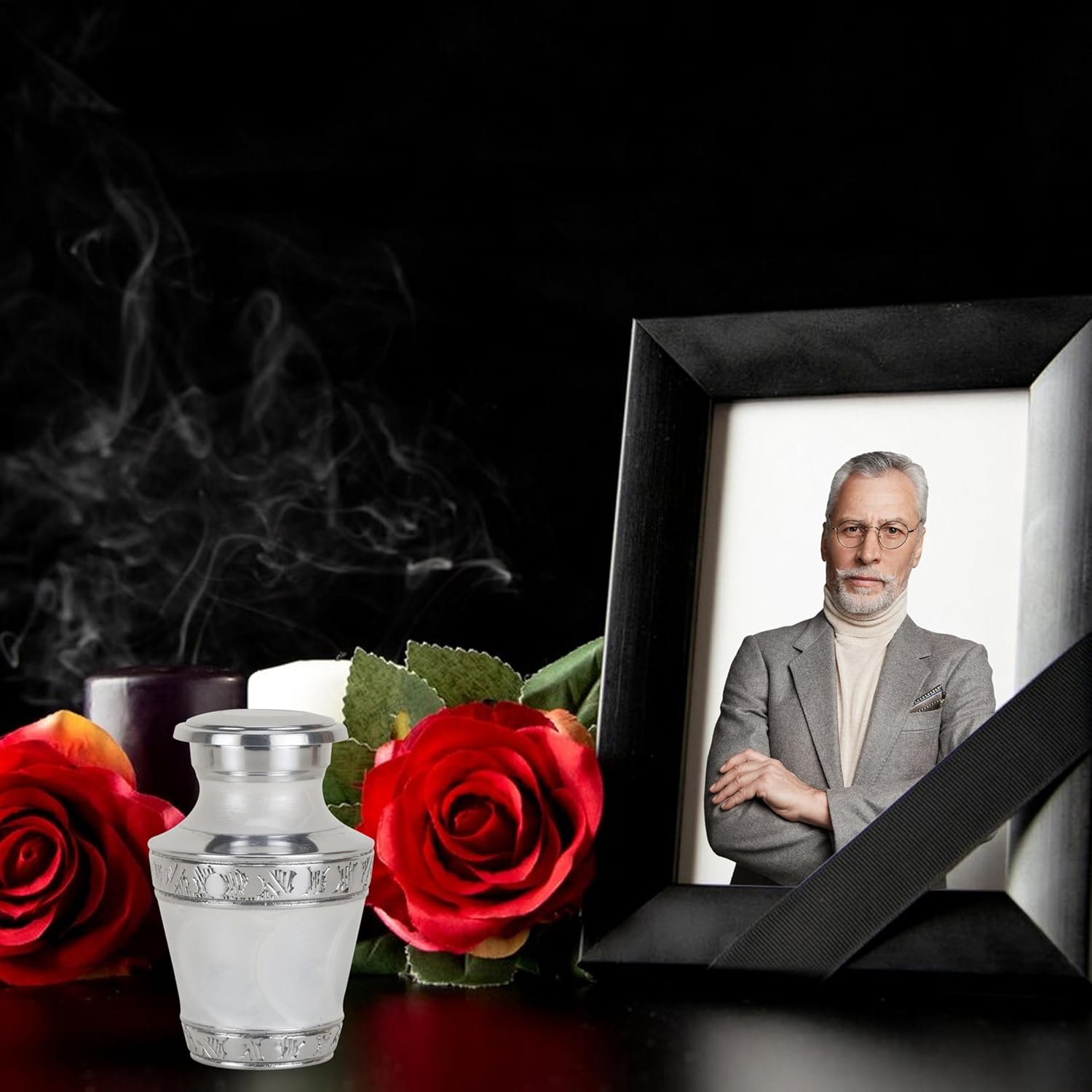 Little Urns for Human Ashes White - Small Urn for Cremation