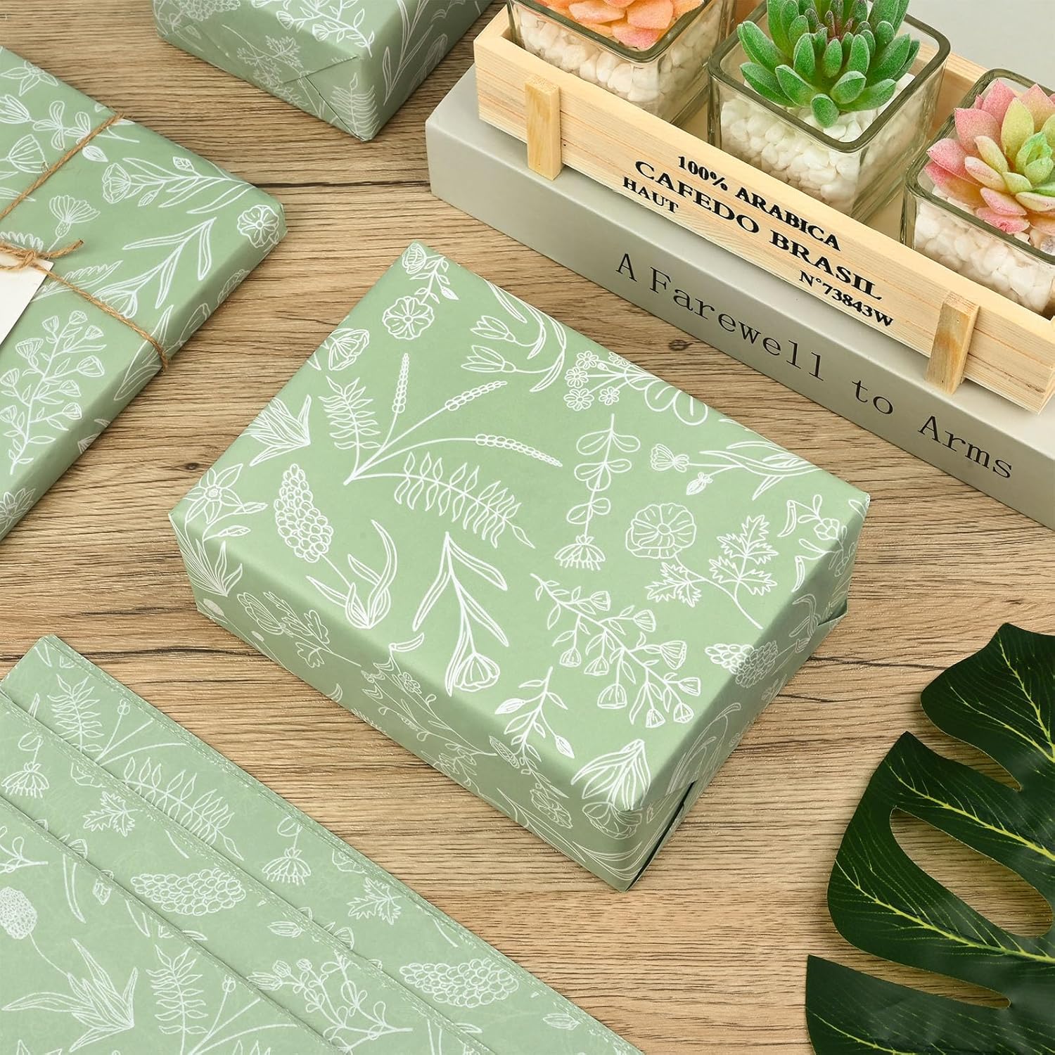 Bolsome 100 Sheets Wildflowers Tissue Paper for Boho Decor