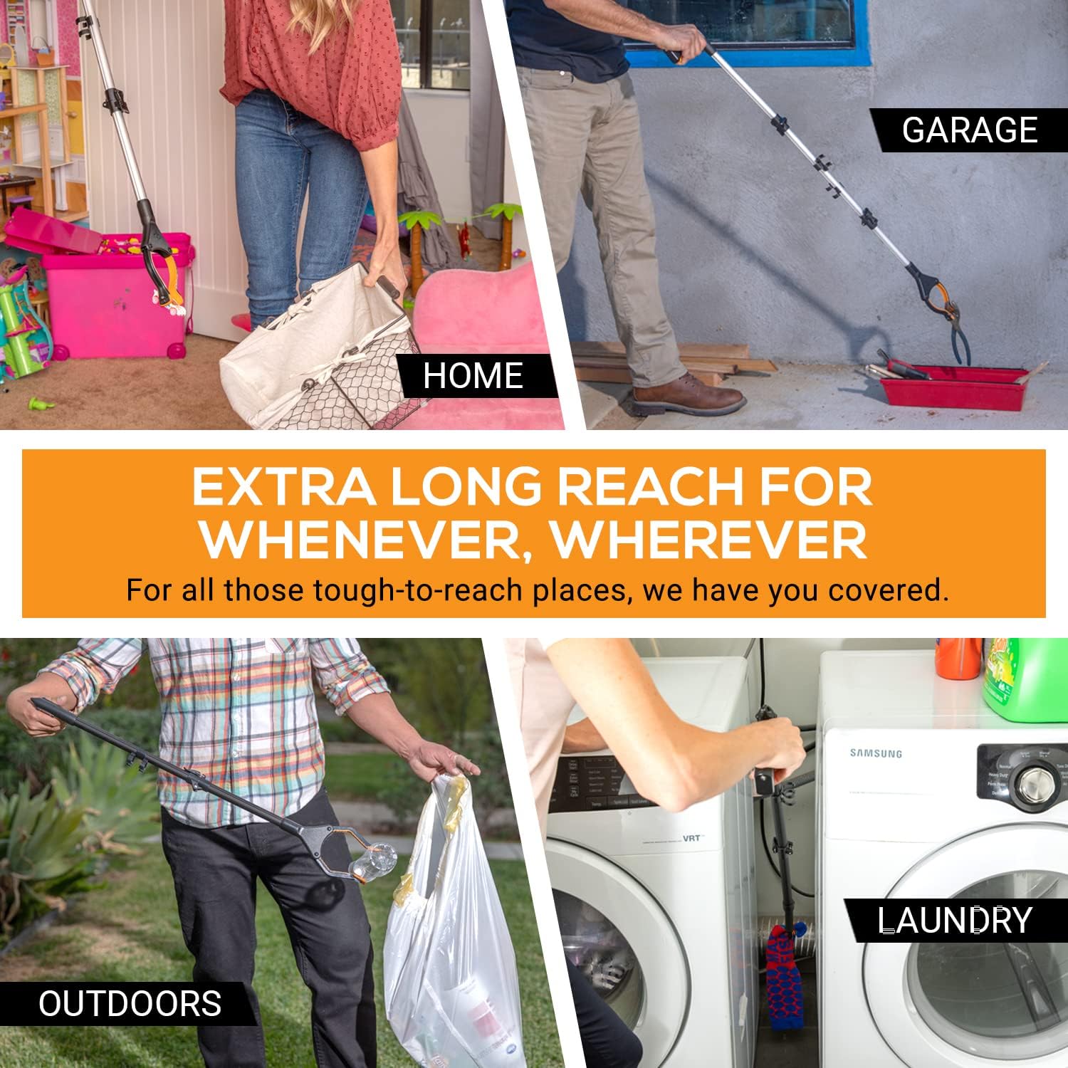 EZPIK Pro 43 Inch Foldable Reacher Tool for Seniors