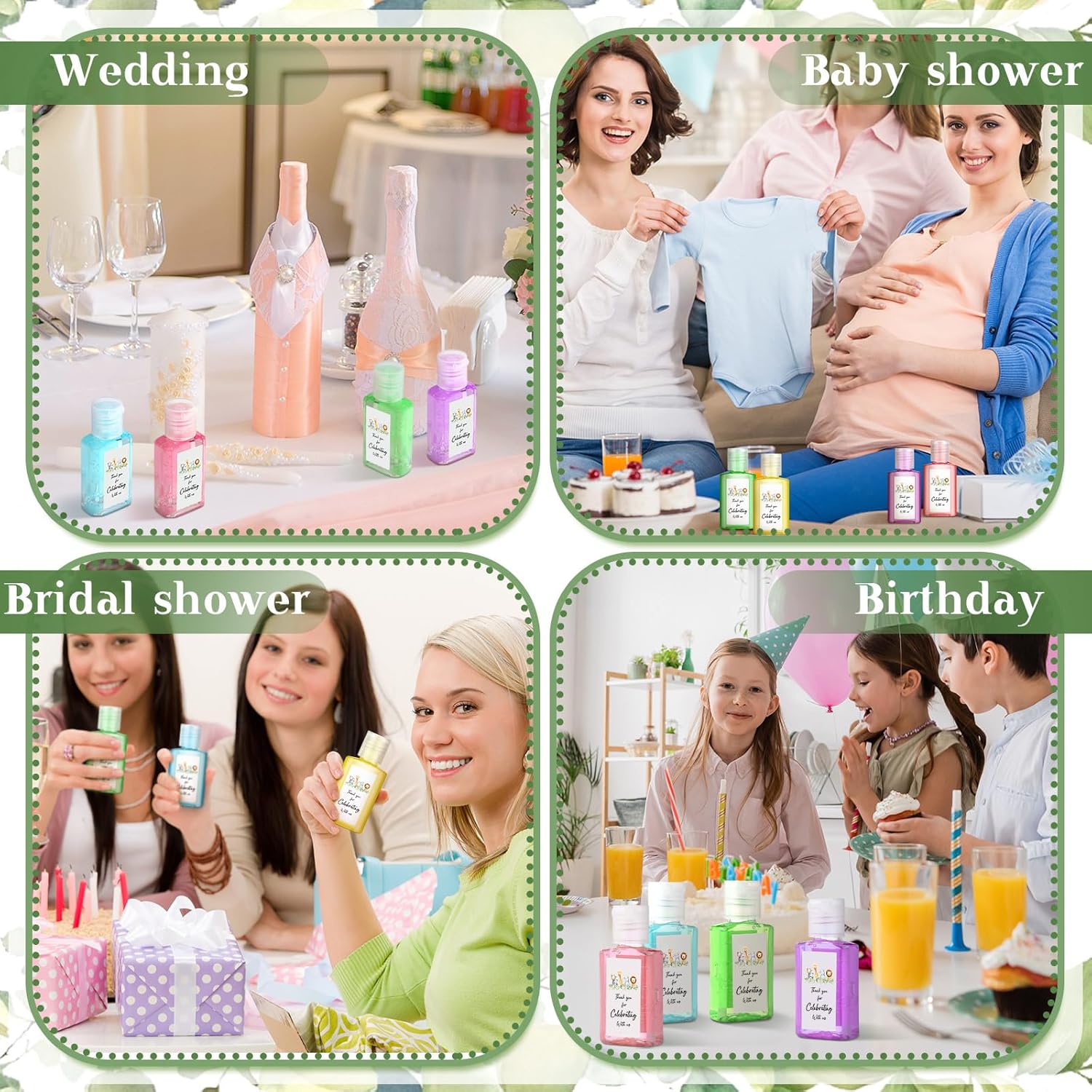 Gejoy 48 Pcs Jungle Animal Hand Sanitizer Party Favors