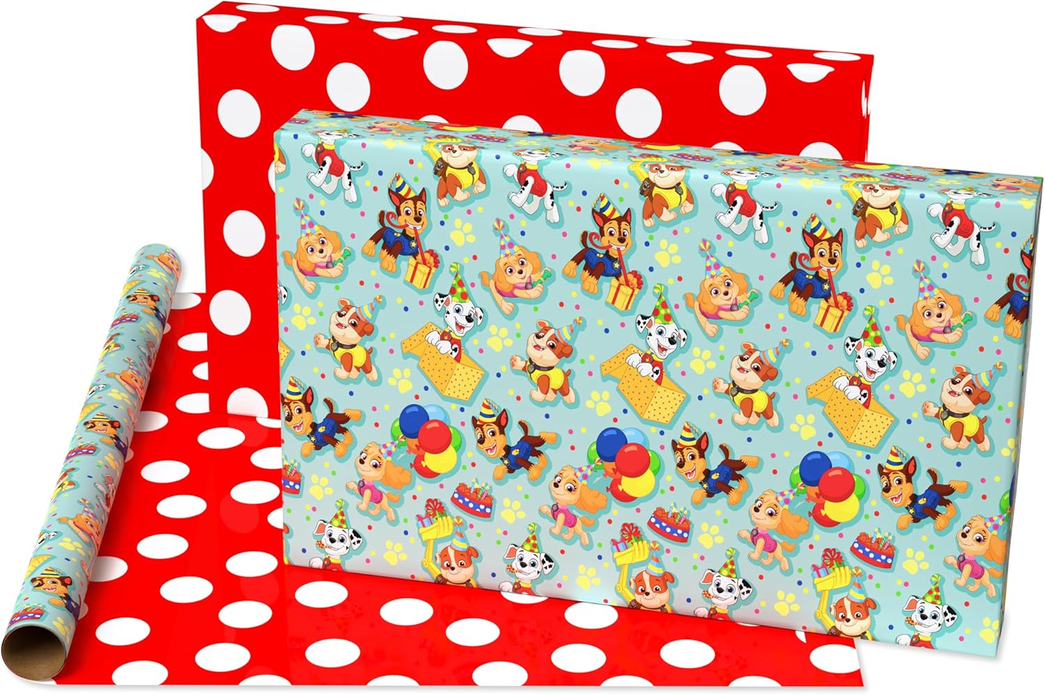 American Greetings Paw Patrol Reversible Gift Wrap Paper 40 sq ft