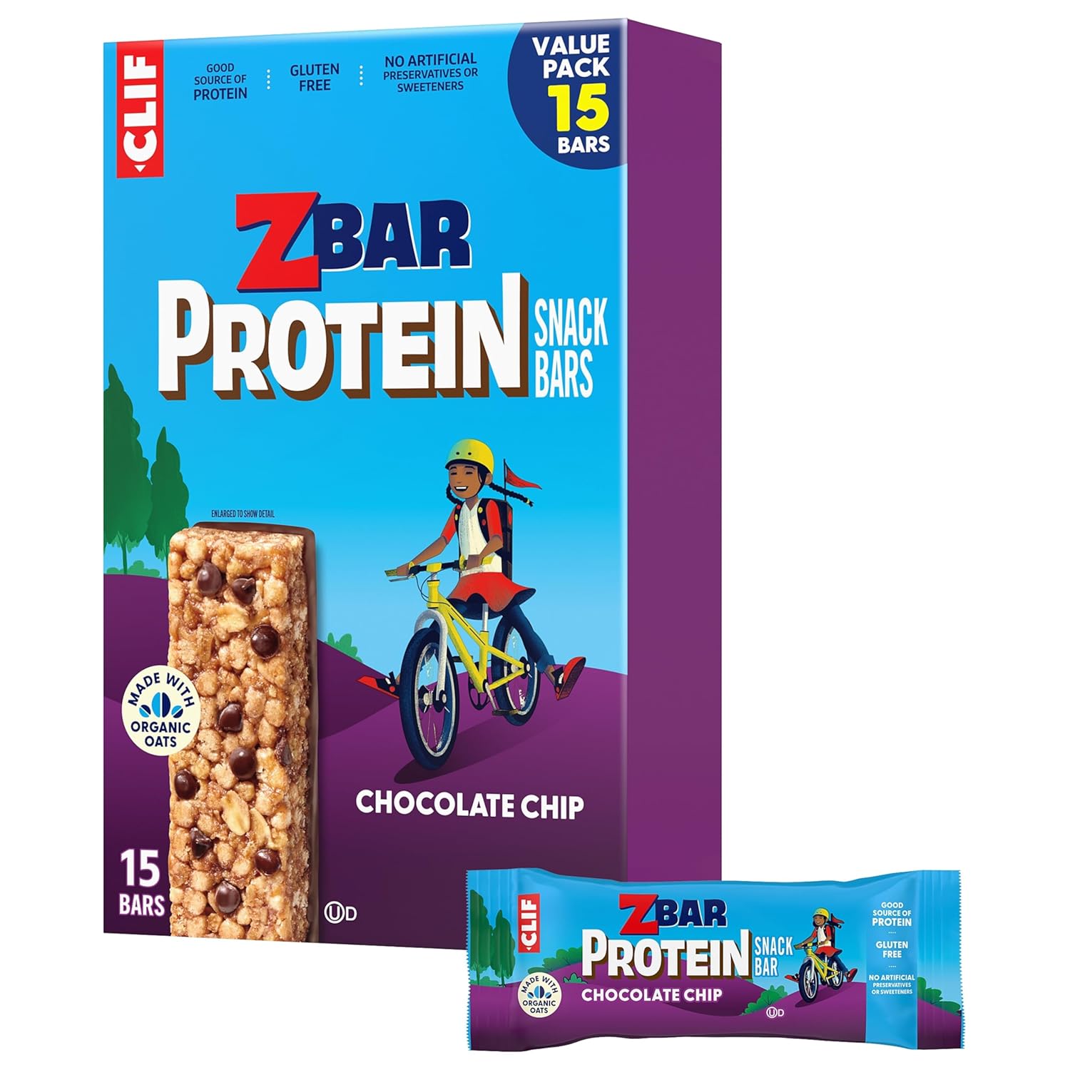 Zbar Protein Chocolate Chip Crispy Bars 15 Pack