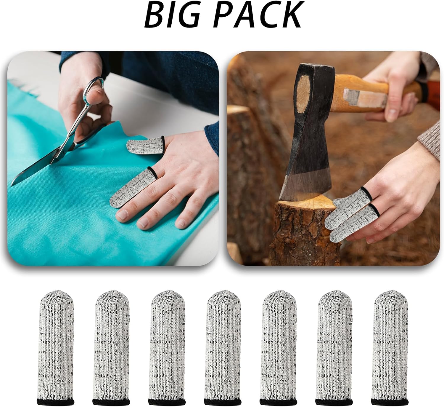40pcs Reusable Cut Resistant Finger Cots for Kitchen and Work