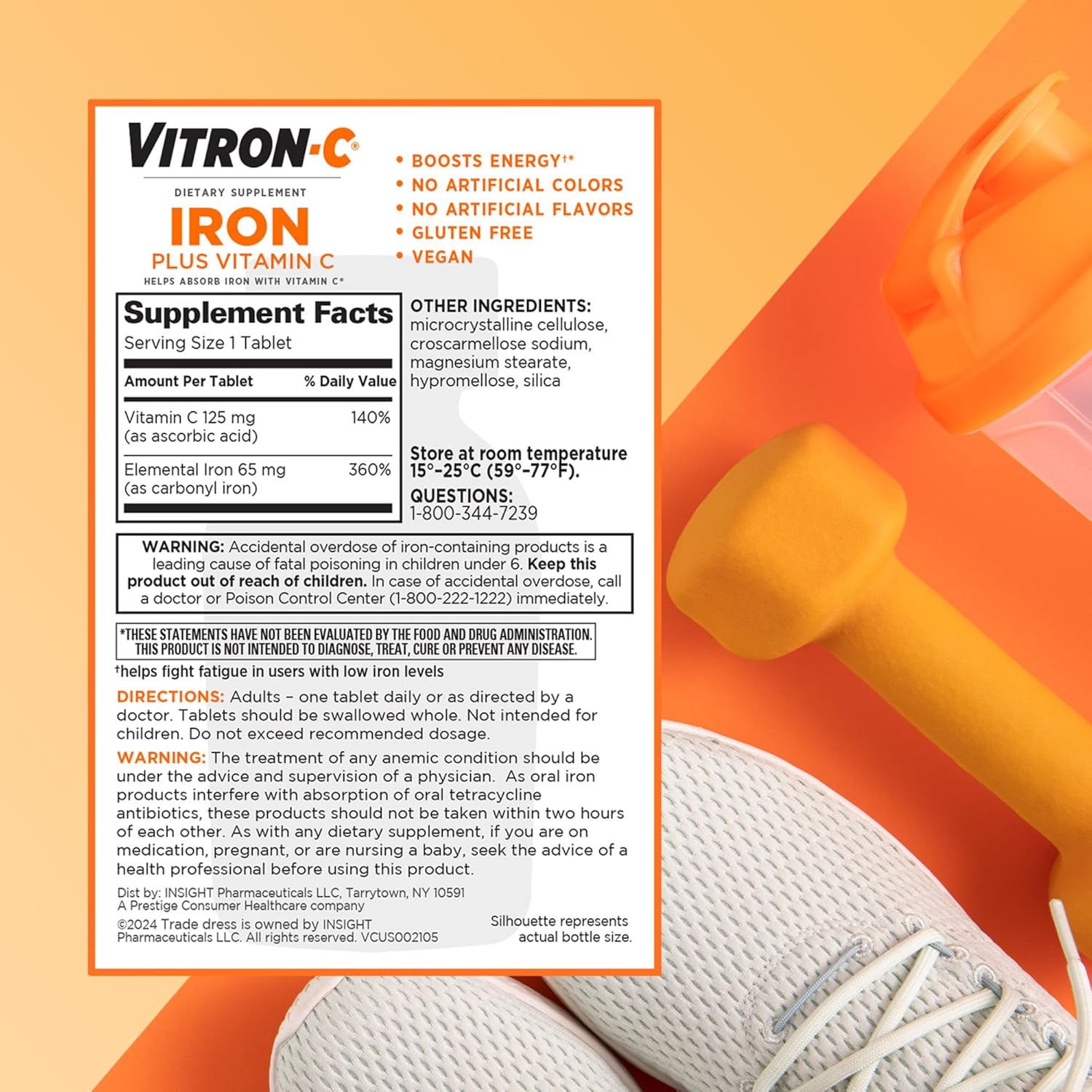 Vitron C Iron Supplement 60 Count