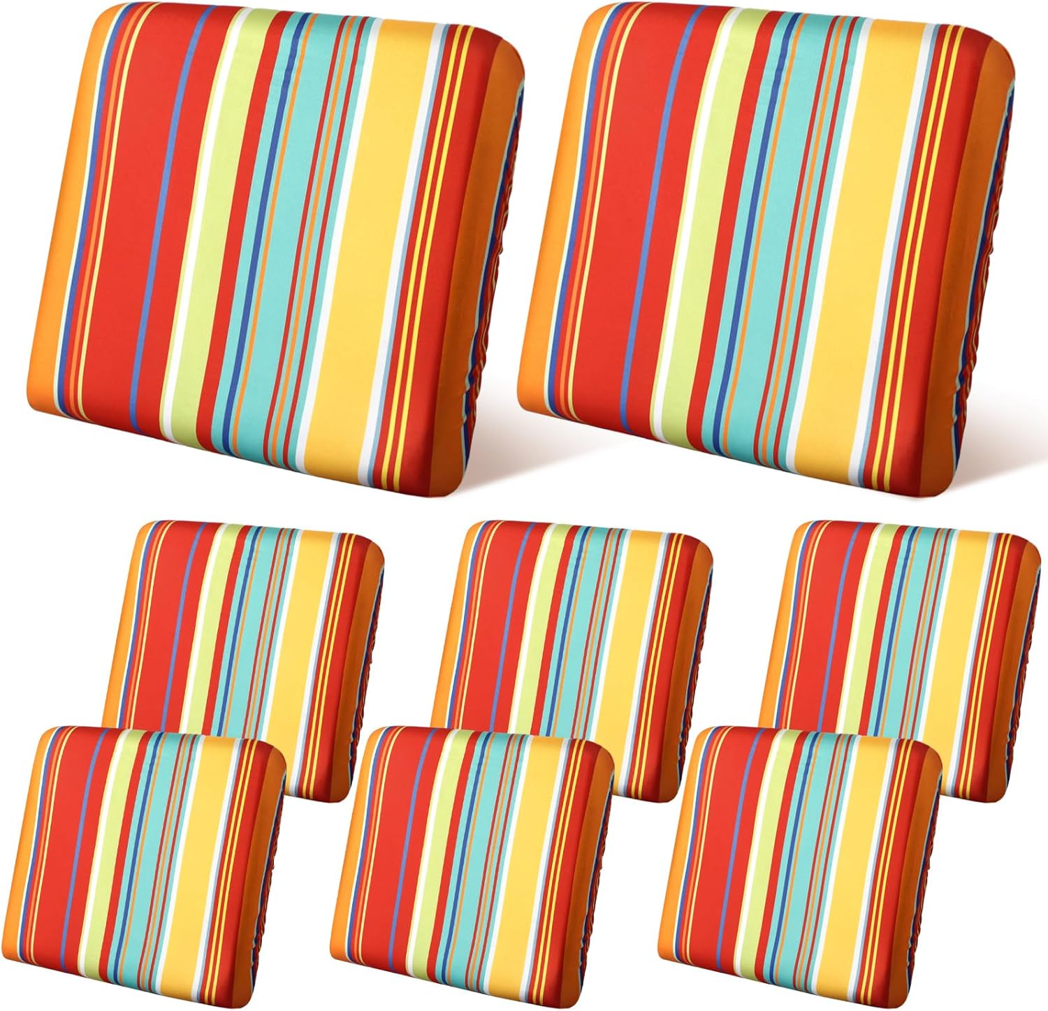 Geyoga 8 Pcs Waterproof Patio Cushion Covers
