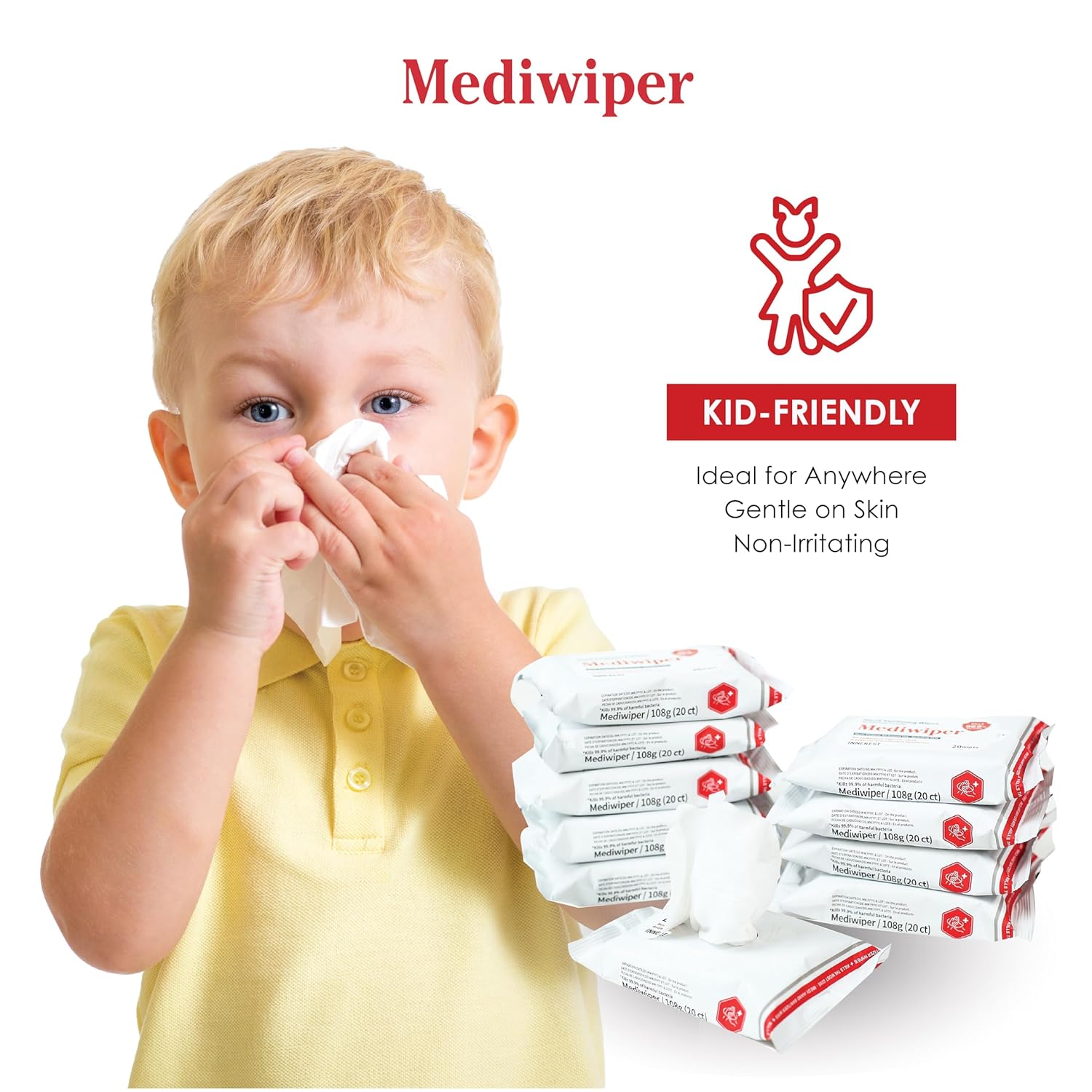 Innerest Mediwiper Alcohol-Free Sanitizing Wipes 20 Count