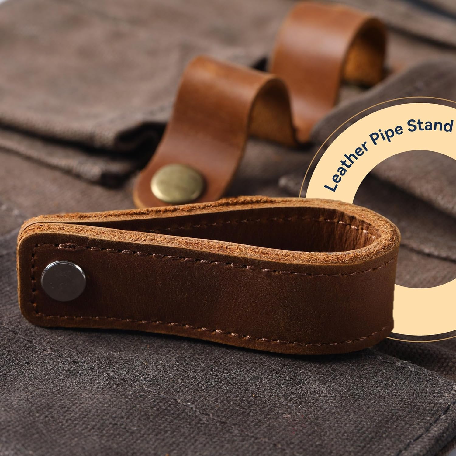 Whitlucks Waxed Canvas Pipe Pouch with Leather Stand