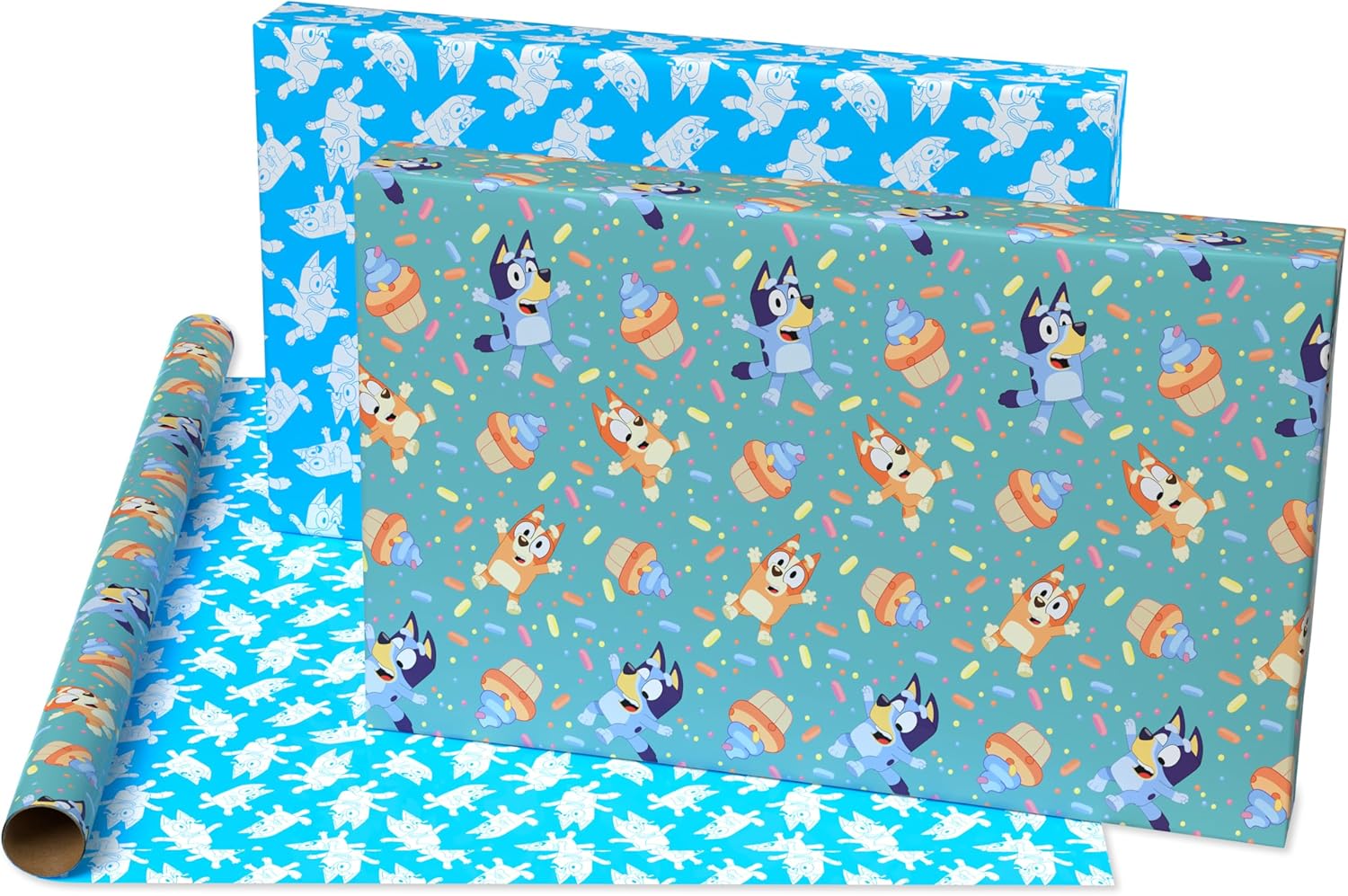 American Greetings Reversible Bluey Wrapping Paper 40 sq ft