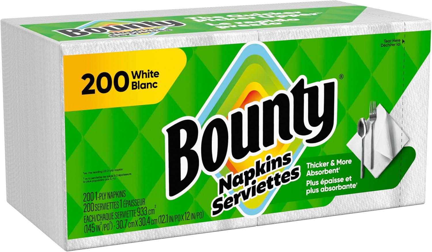 Bounty Quilted Napkins 1210x12 White 200Pack