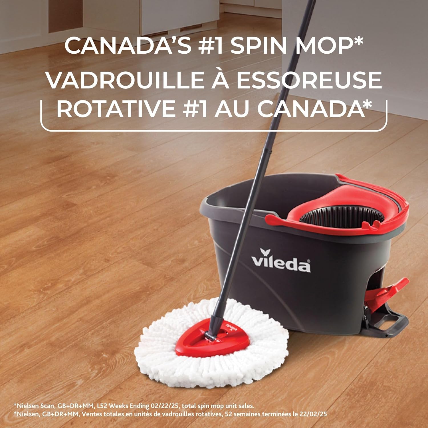 Vileda EasyWring Microfiber Spin Mop and Bucket Floor Cleaning System