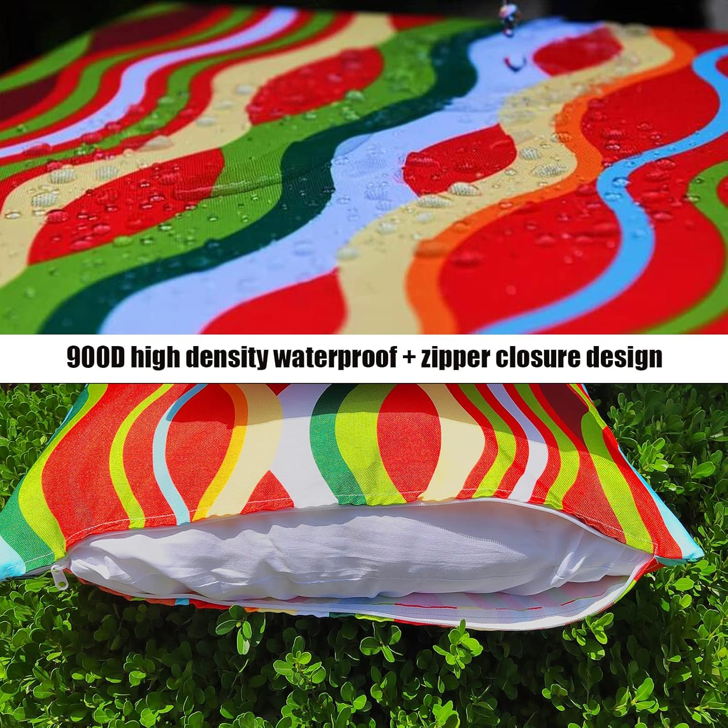 Waterproof Lumbar Pillow 2 Pack for Chair and Outdoor Use