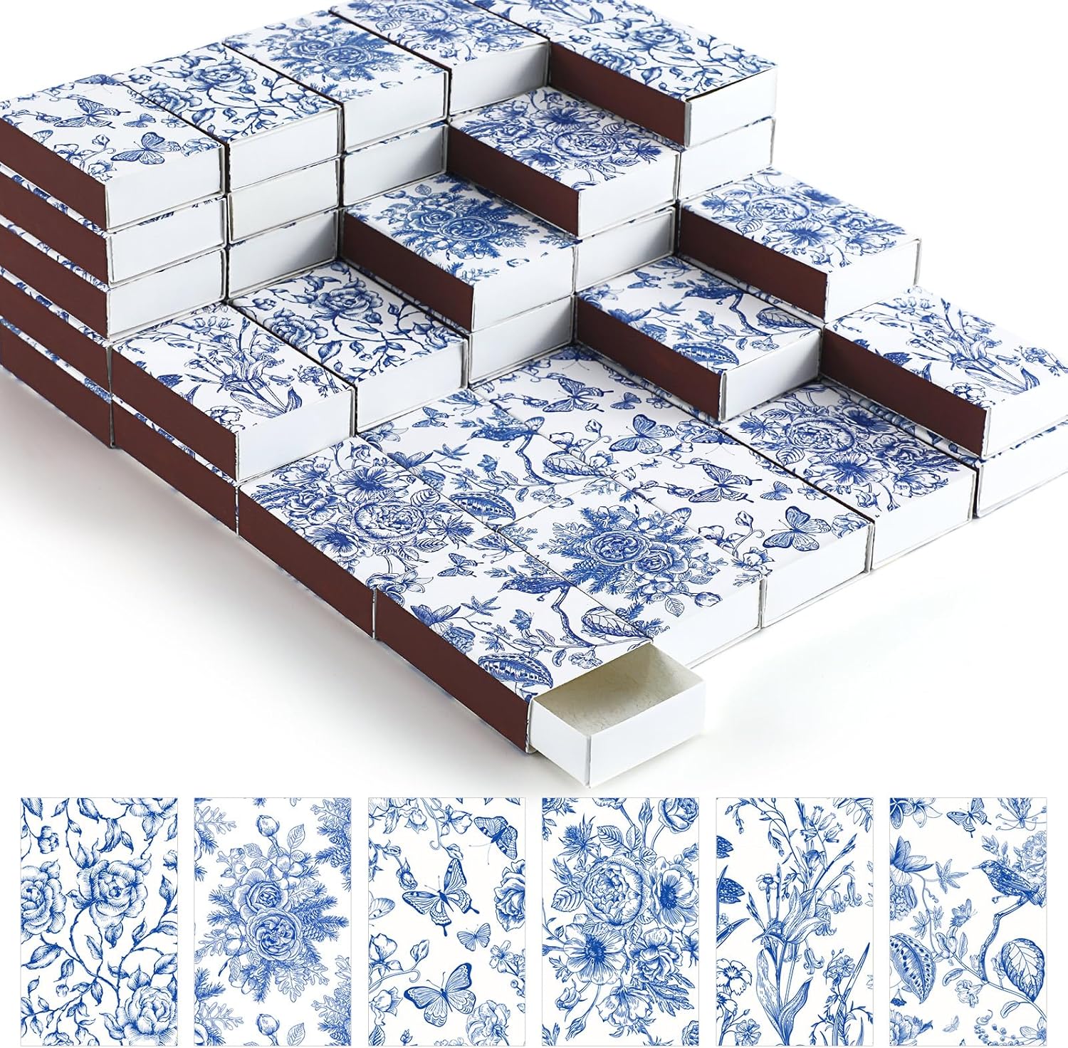 60 Pcs Spring Flower Match Holders Containers