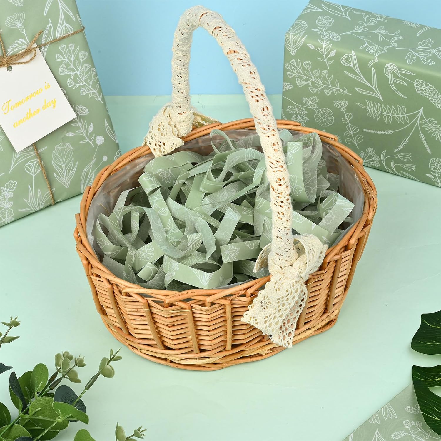 Bolsome 100 Sheets Wildflowers Tissue Paper for Boho Decor
