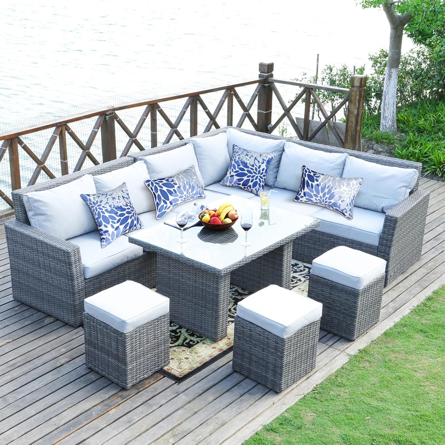 XXPILOS Outdoor Throw Pillows Set of 2 18x18 Inch