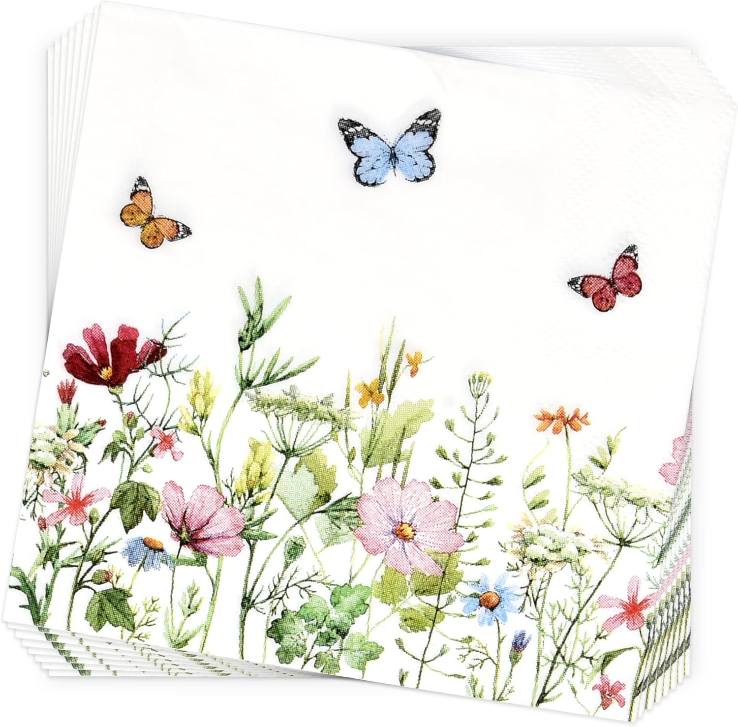 Gift Boutique 100 Pcs Floral Cocktail Napkins