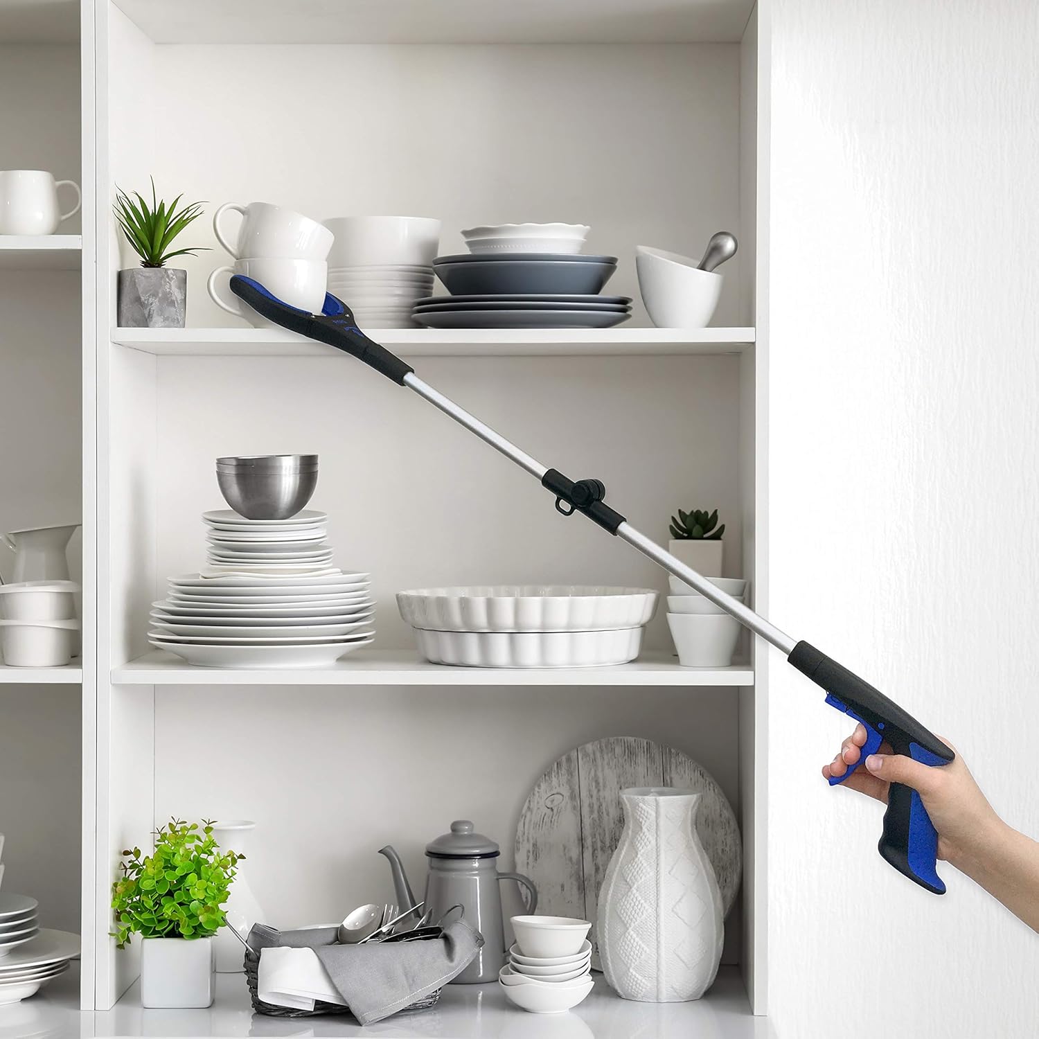 RMS 34 Inch Extra Long Reacher Grabber with Rotating Jaw