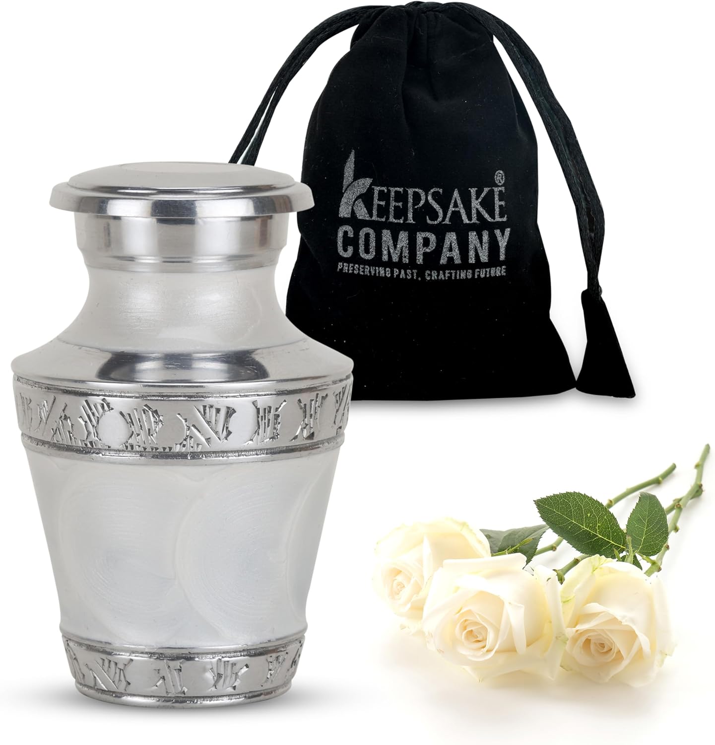 Little Urns for Human Ashes White - Small Urn for Cremation