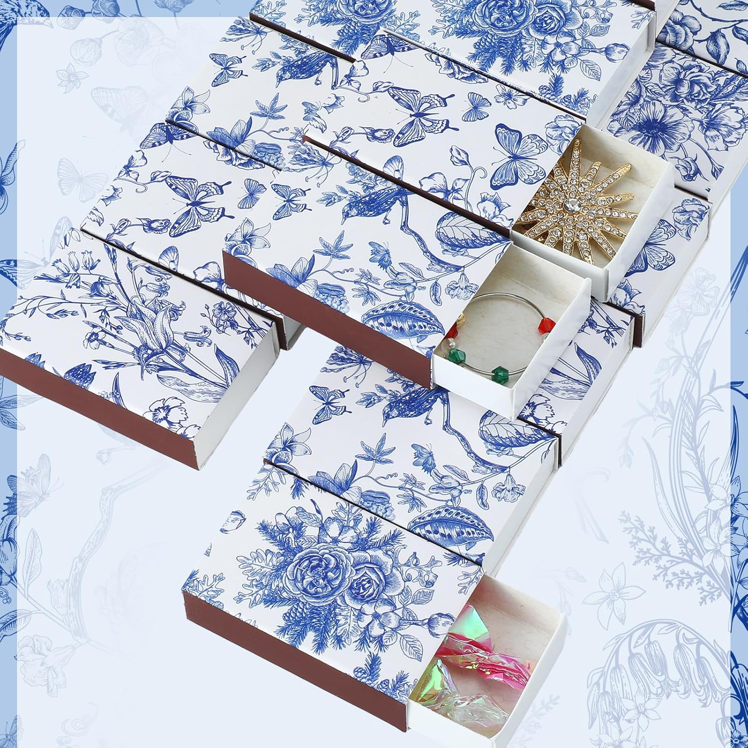 60 Pcs Spring Flower Match Holders Containers